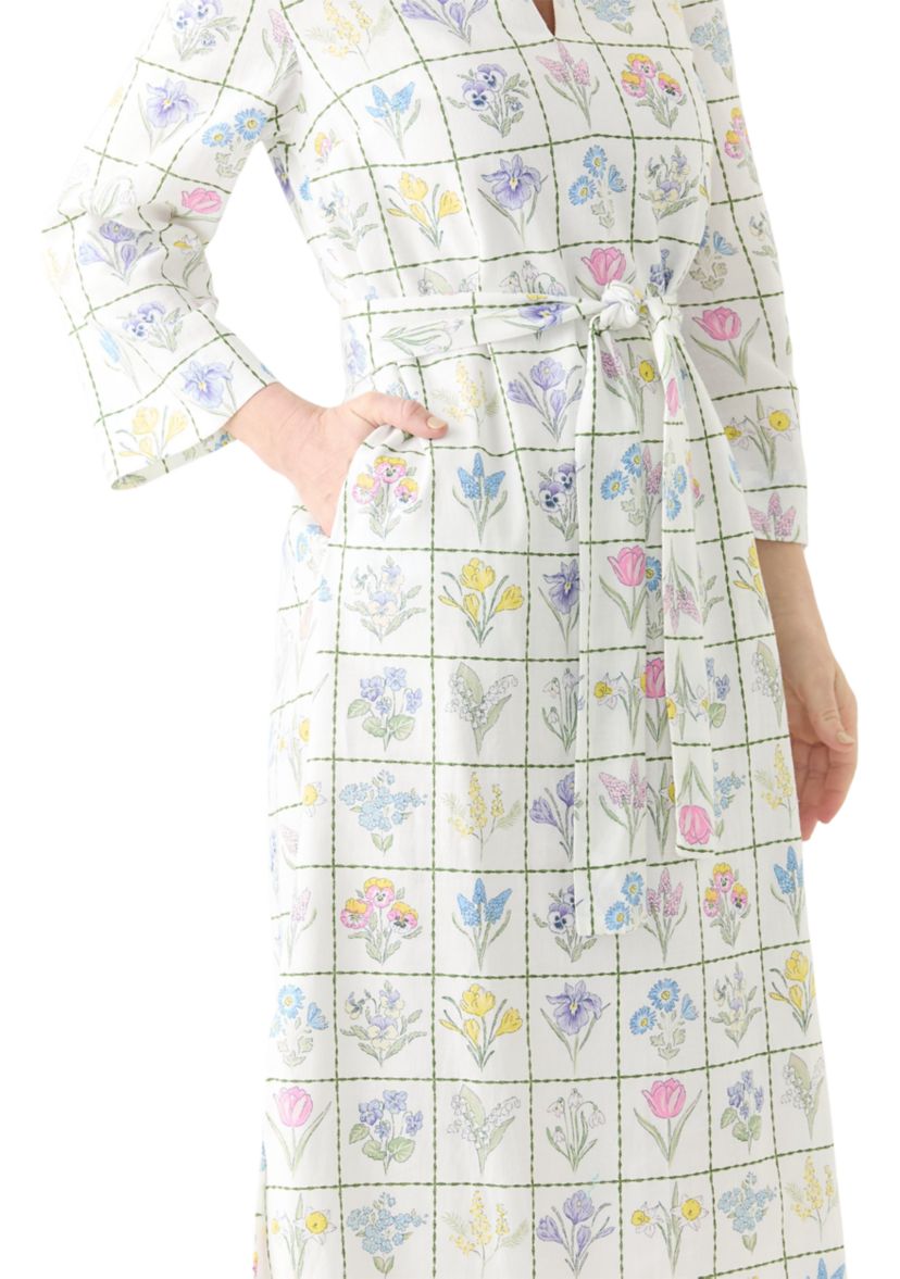 Womens Printed Kaftan Maxi Dress