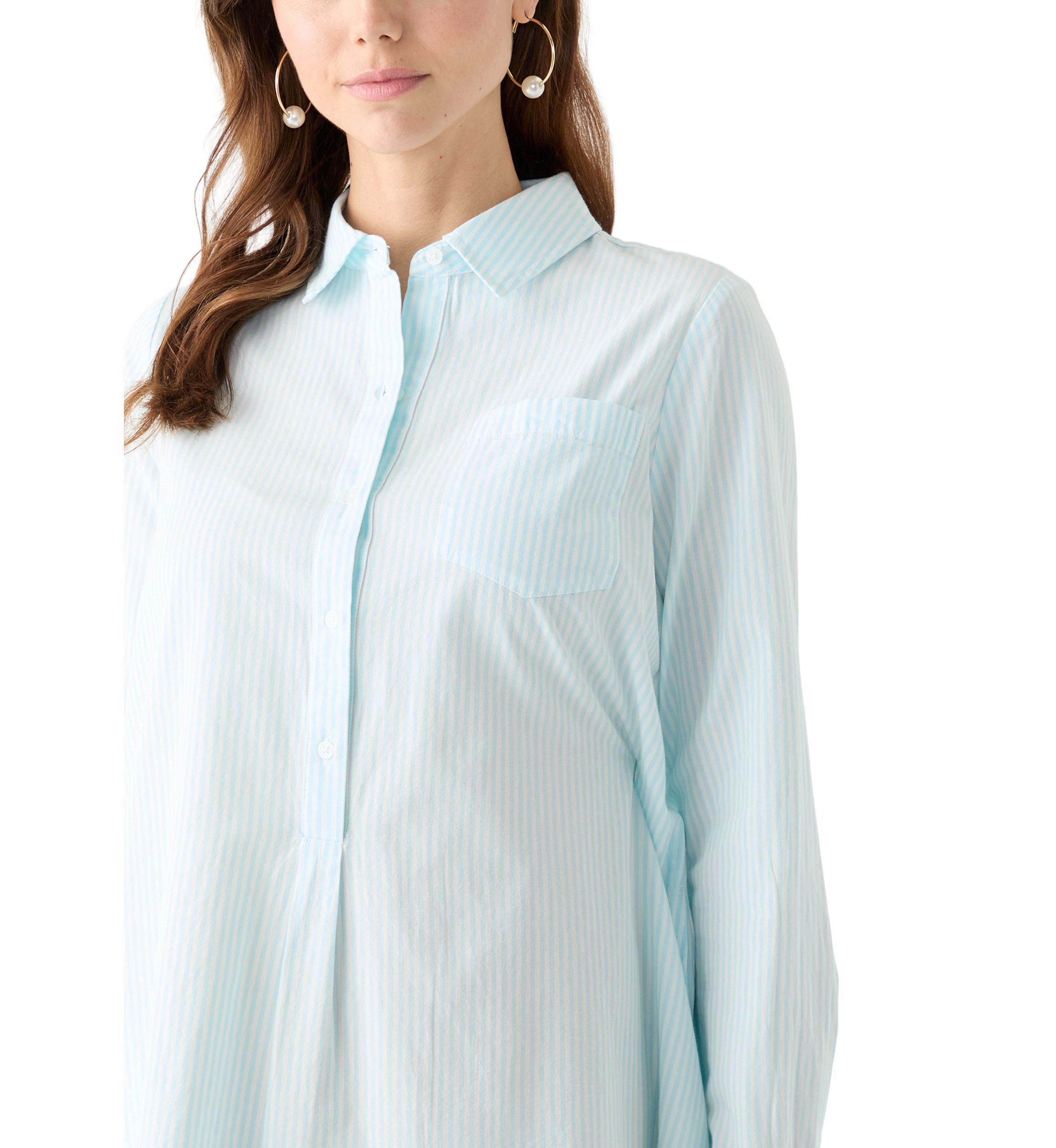 Womens Flounce Hem Shirtdress