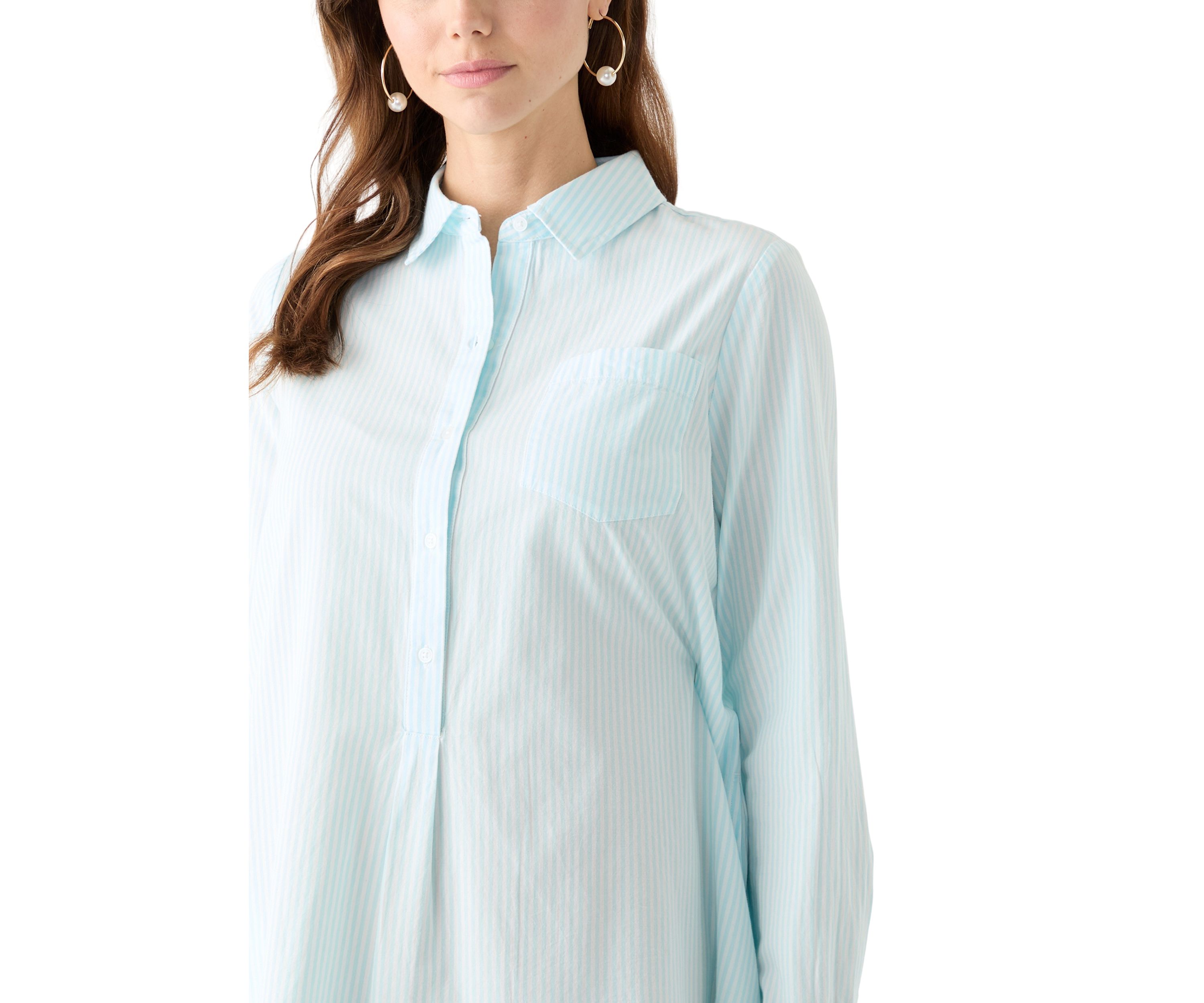 Womens Flounce Hem Shirtdress