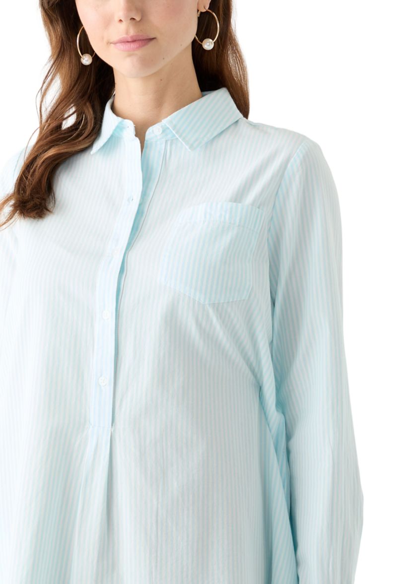 Womens Flounce Hem Shirtdress