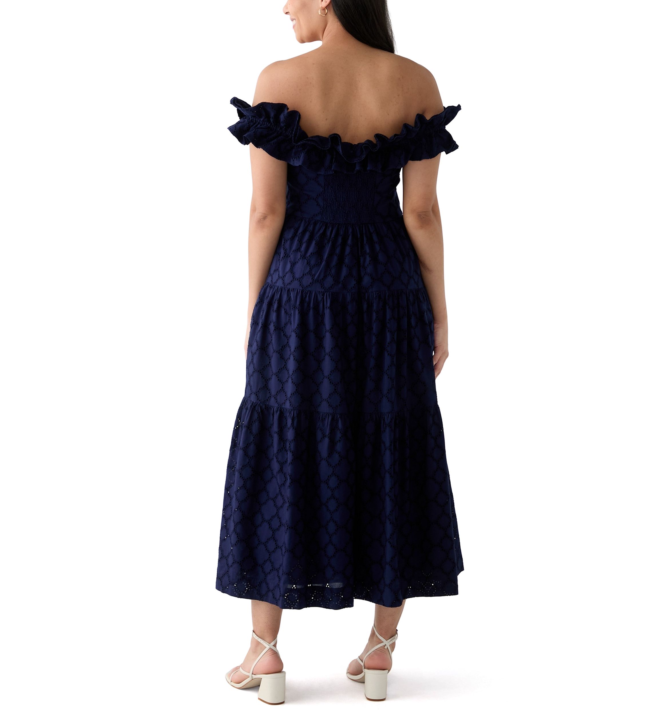 Womens Off the Shoulder Midi Dress