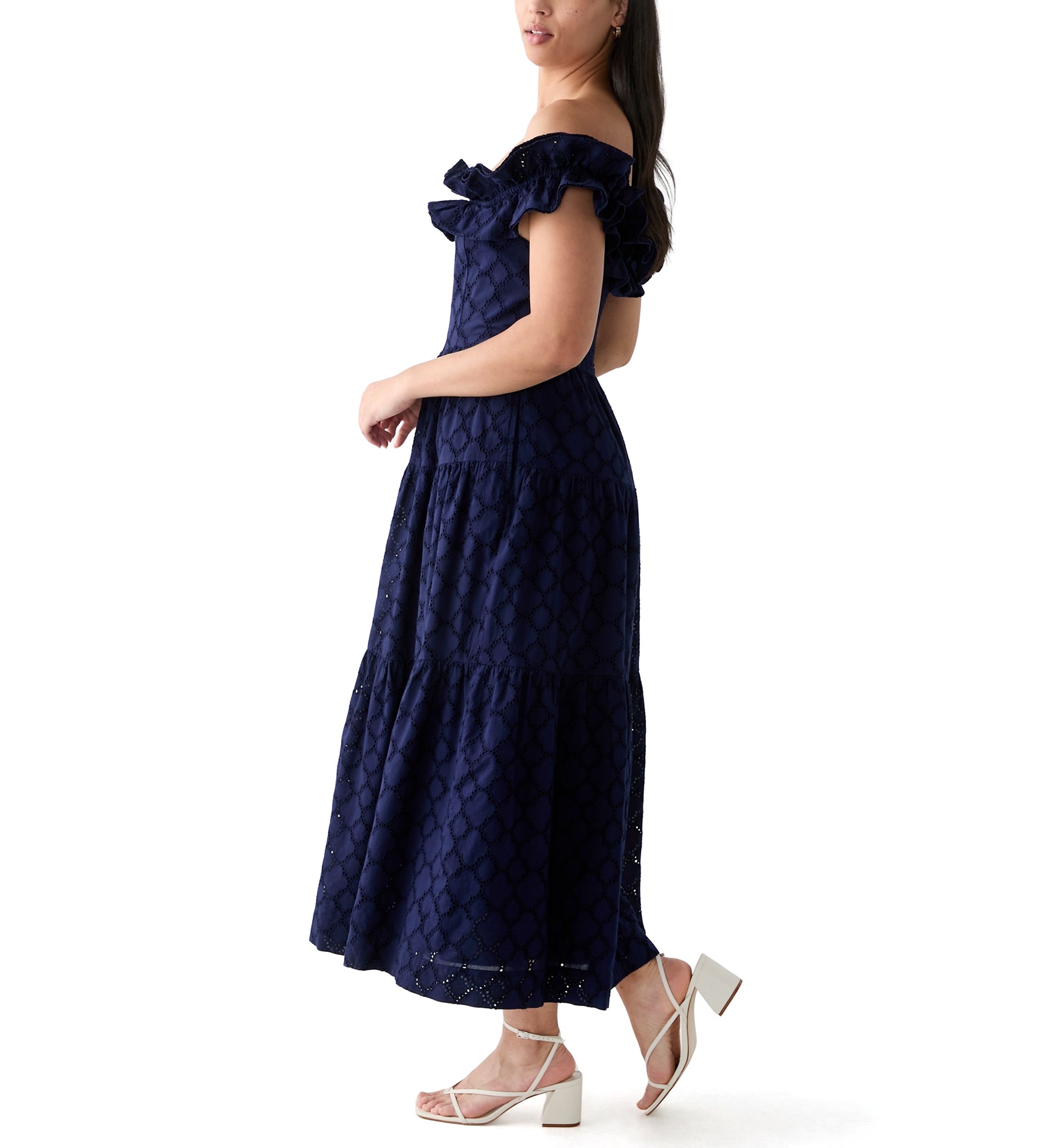 Womens Off the Shoulder Midi Dress