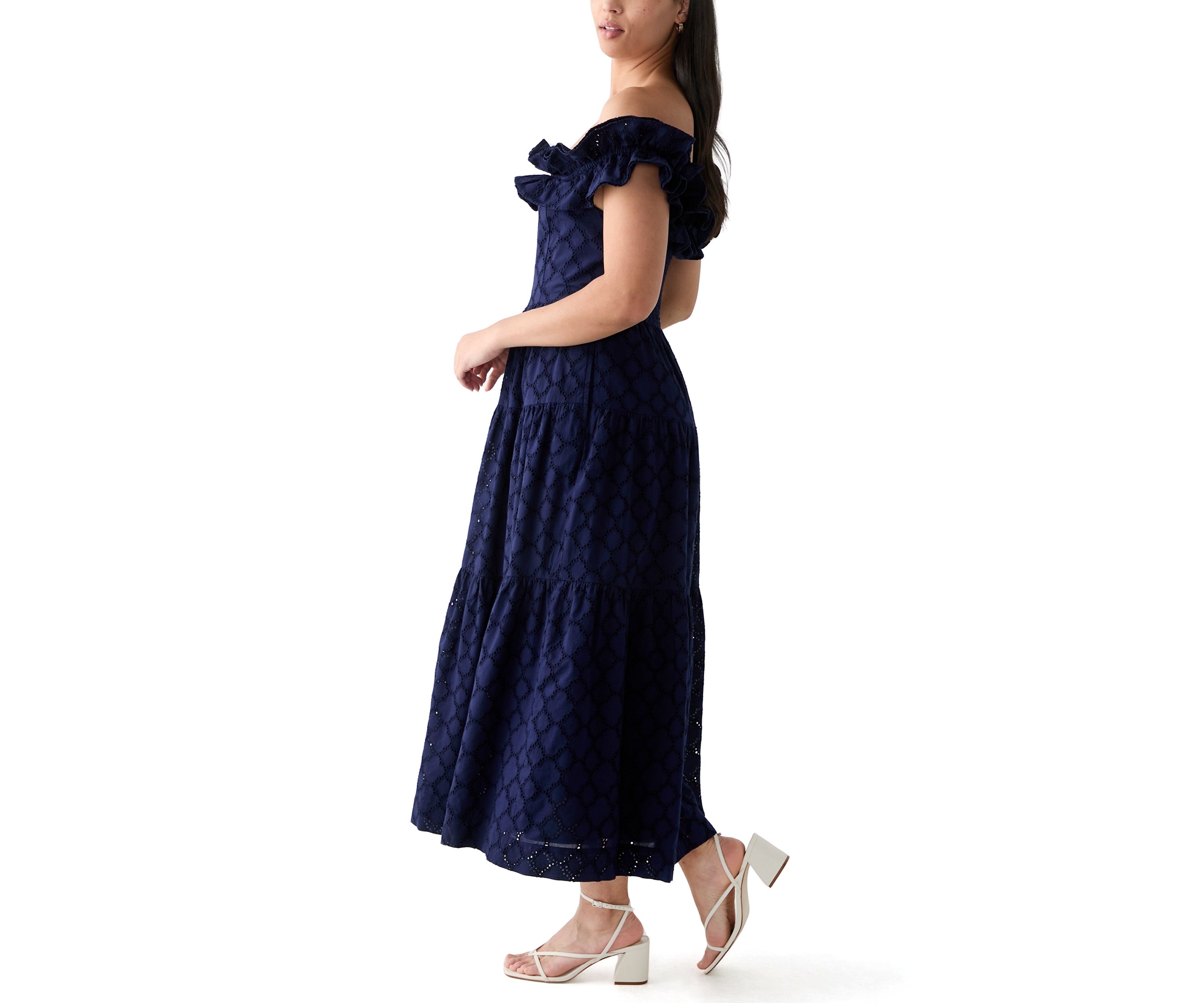 Womens Off the Shoulder Midi Dress