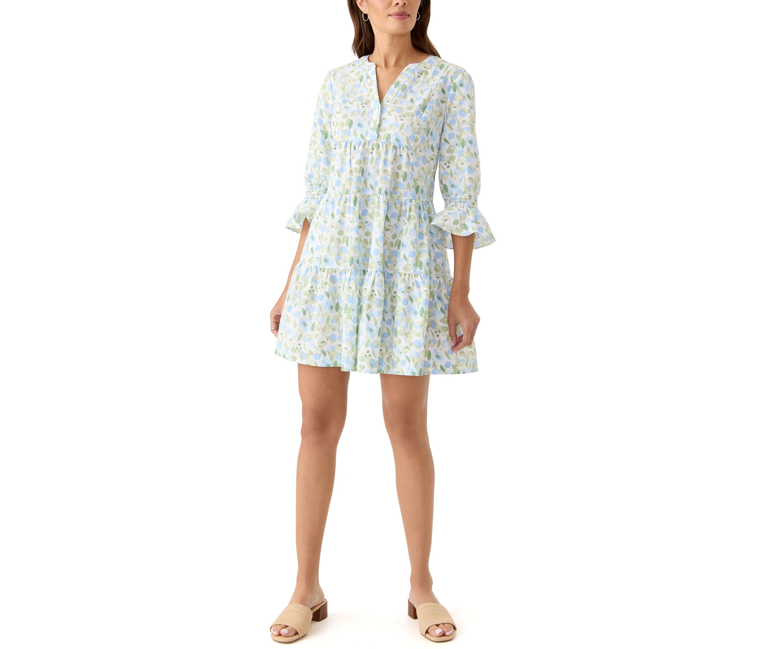 Womens Printed Tier Dress