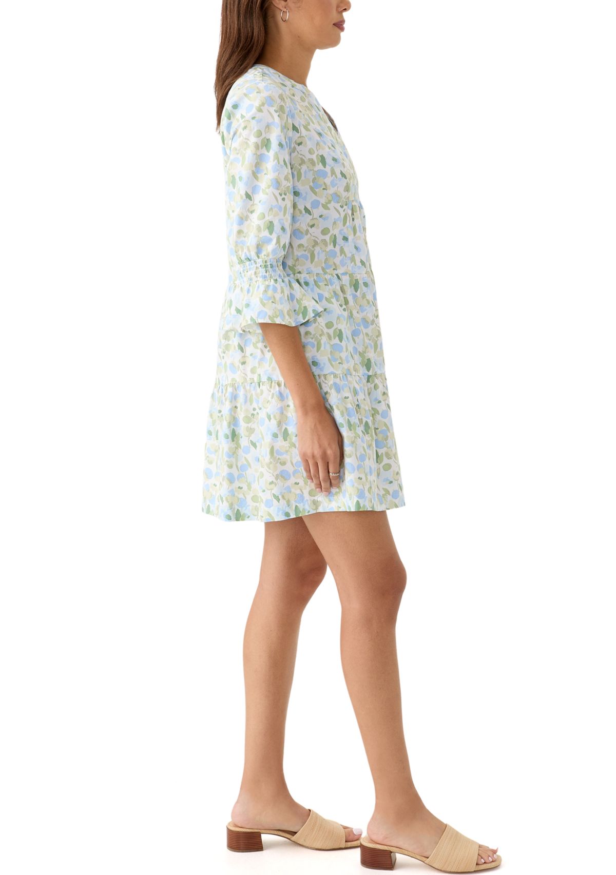 Womens Printed Tier Dress