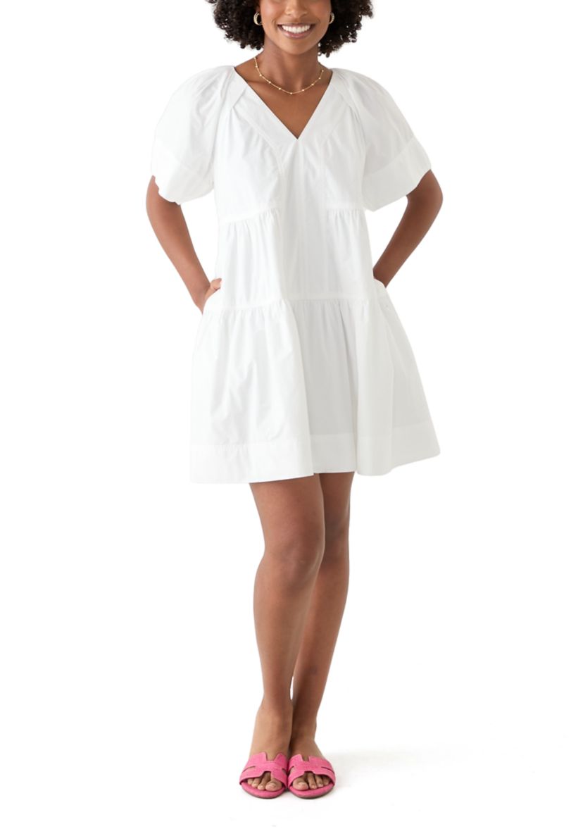 Womens Pleated Shoulder Dress