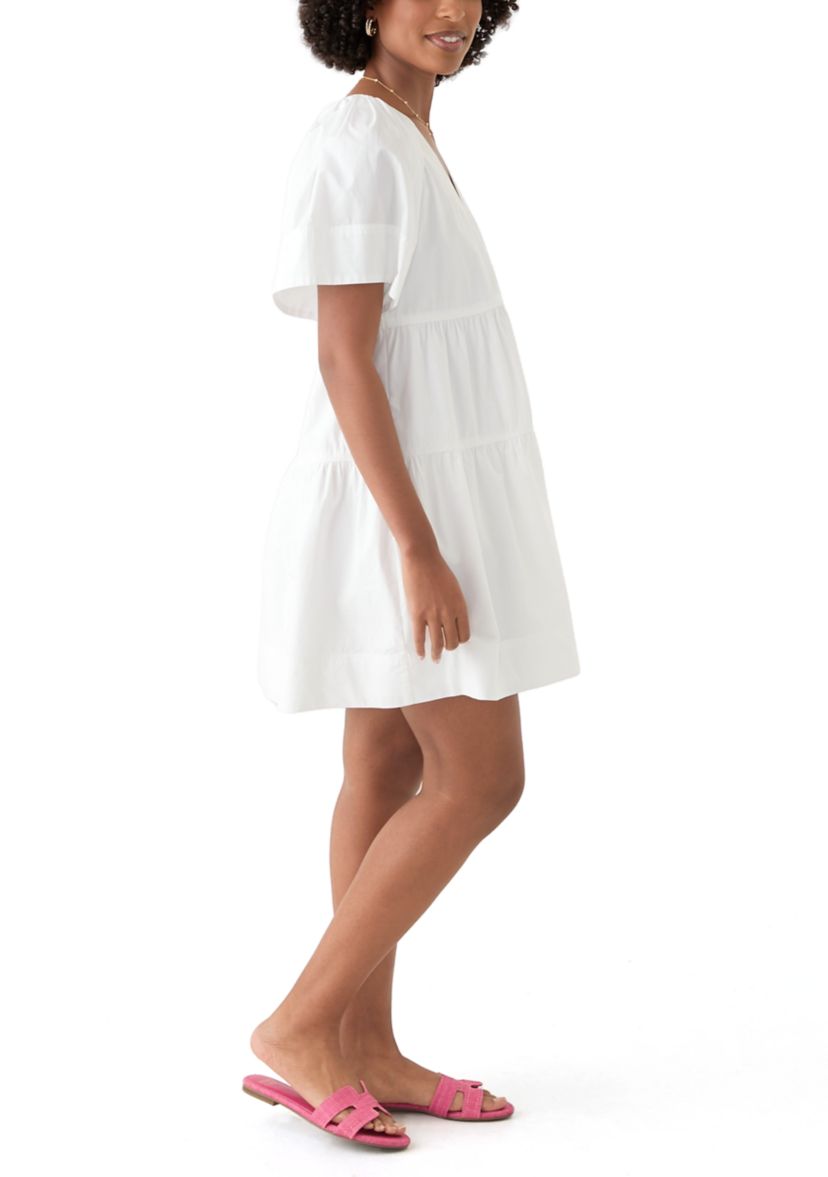 Womens Pleated Shoulder Dress