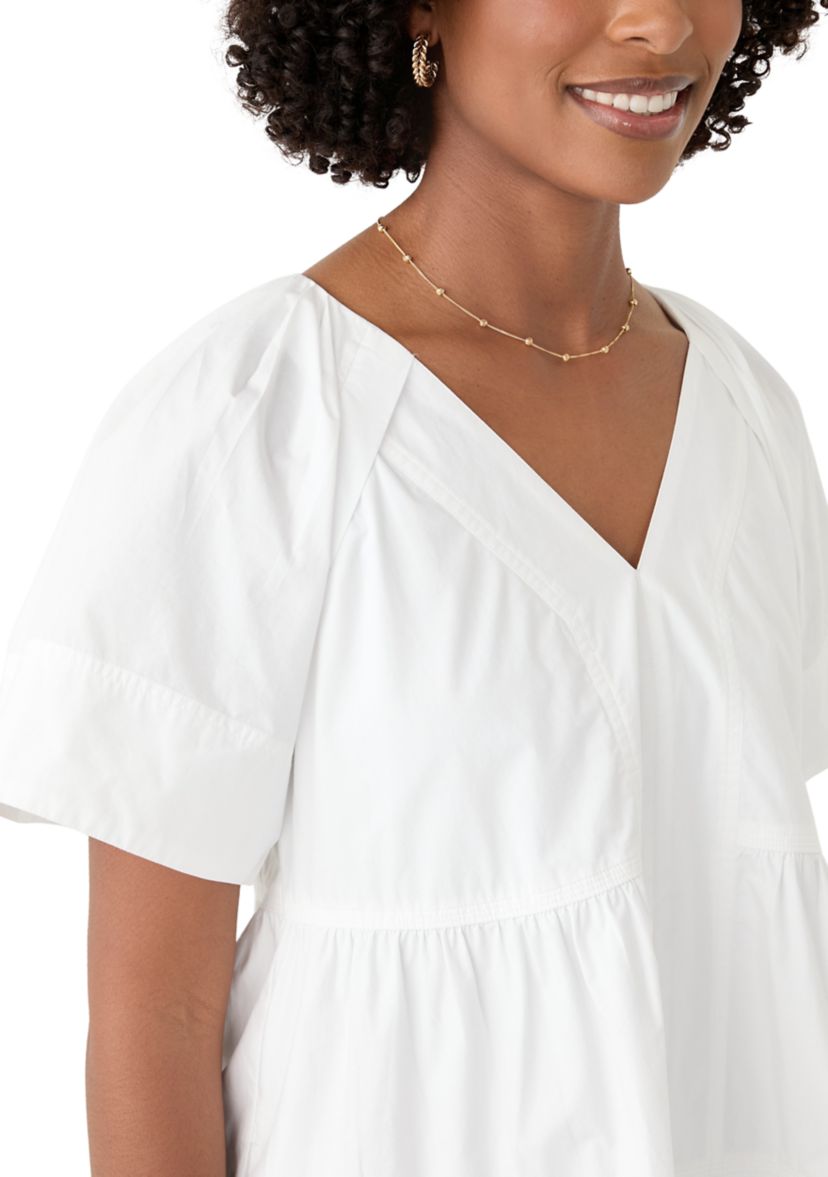 Womens Pleated Shoulder Dress