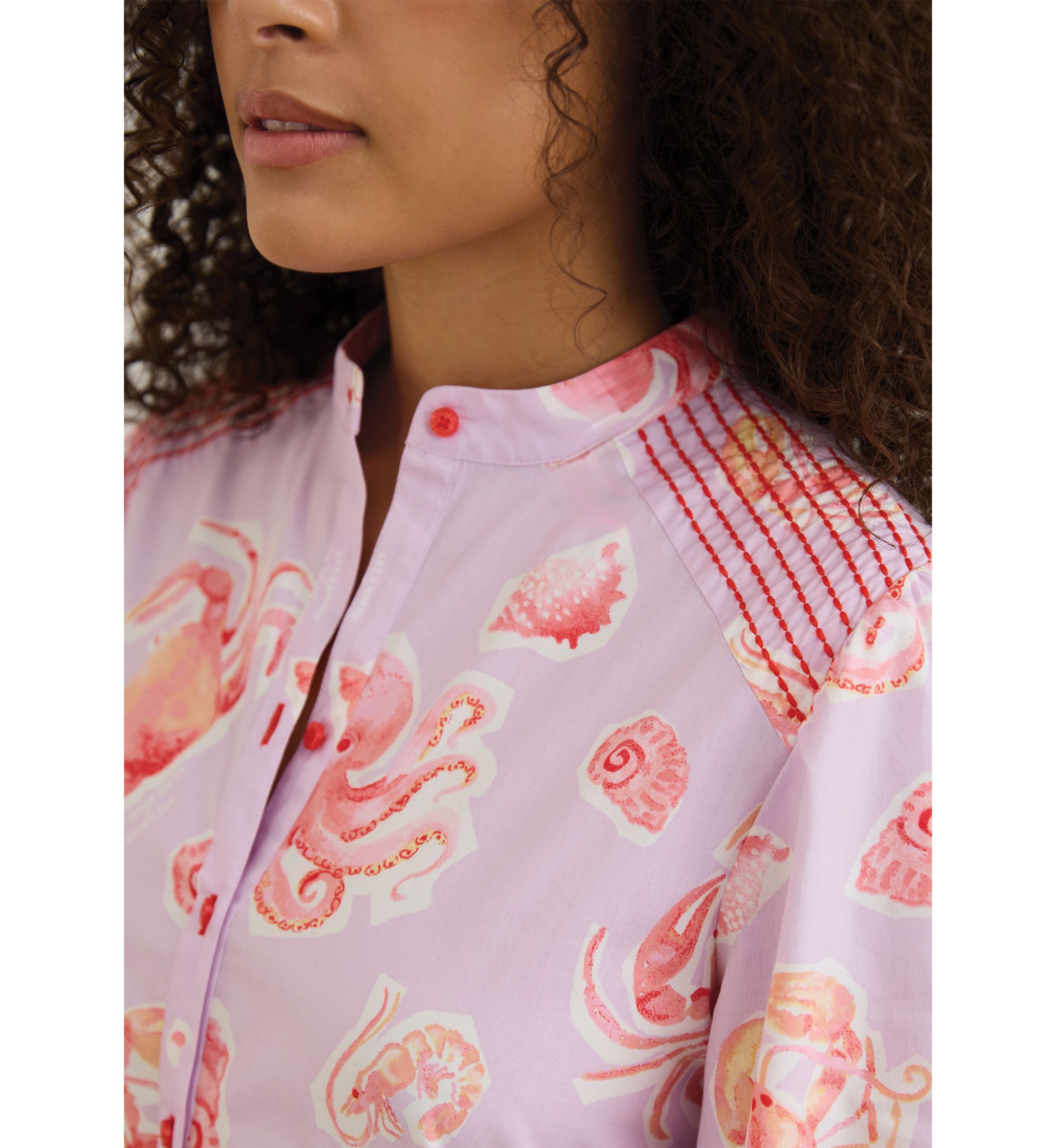 Sewing Down South x Crown & Ivy™ Brooke Three Quarter Sleeve Printed Dress with Embroidery 