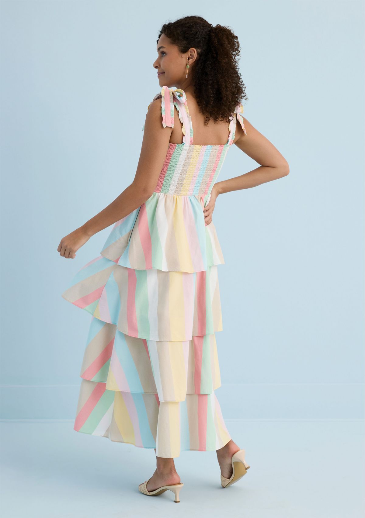 Sewing Down South x Crown & Ivy™ Rachel Tiered Maxi Dress with Ties