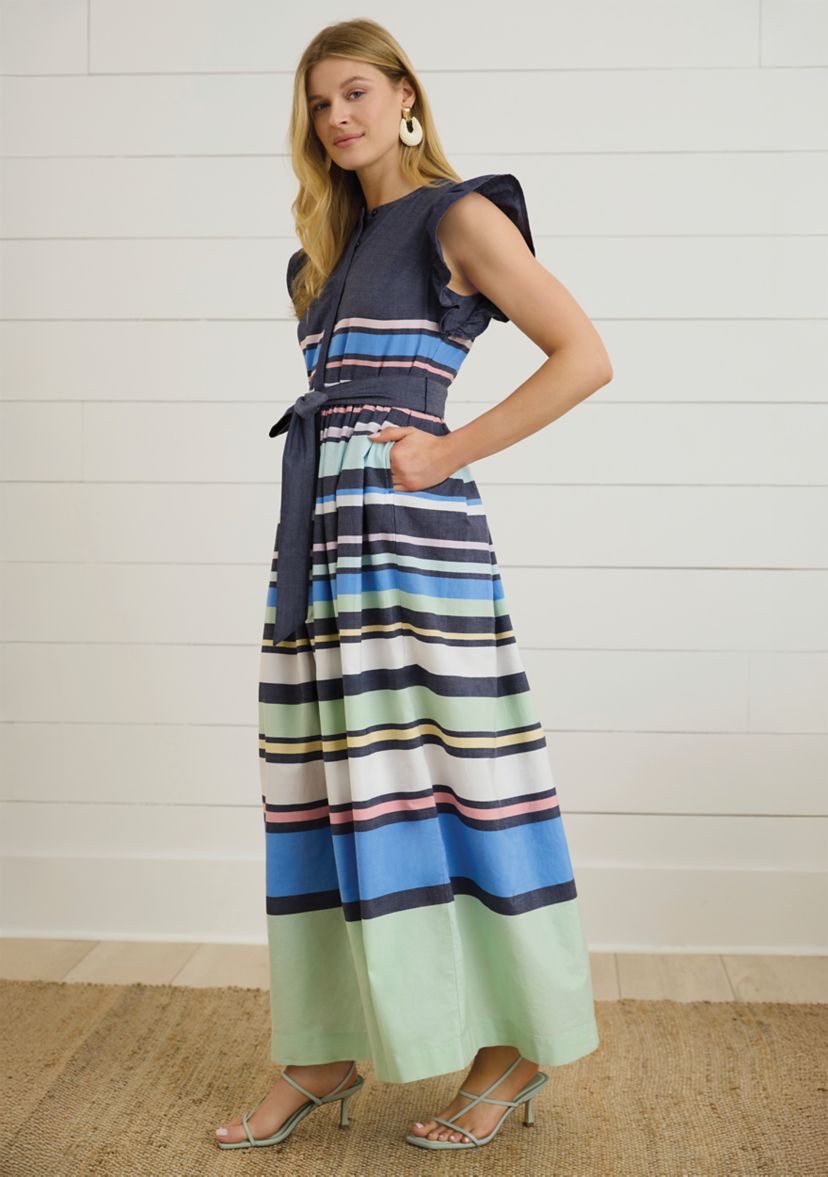 Sewing Down South x Crown & Ivy™ Wright Short Sleeve Maxi Dress with Sash