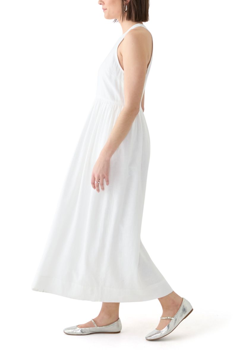 Womens Sleeveless Linen Blend Tank Dress