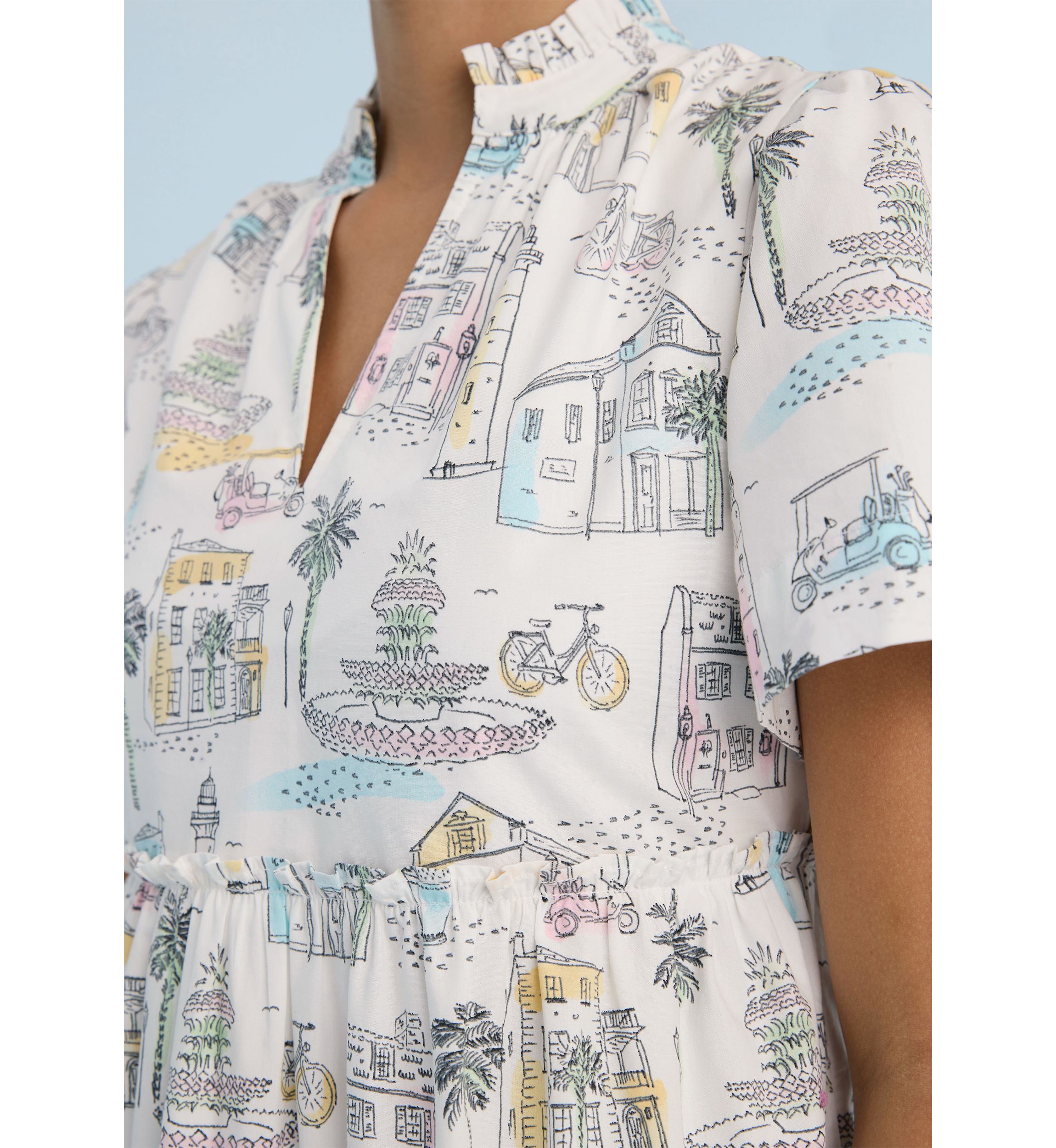 Sewing Down South x Crown & Ivy™ Mere Short Sleeve Printed Dress 