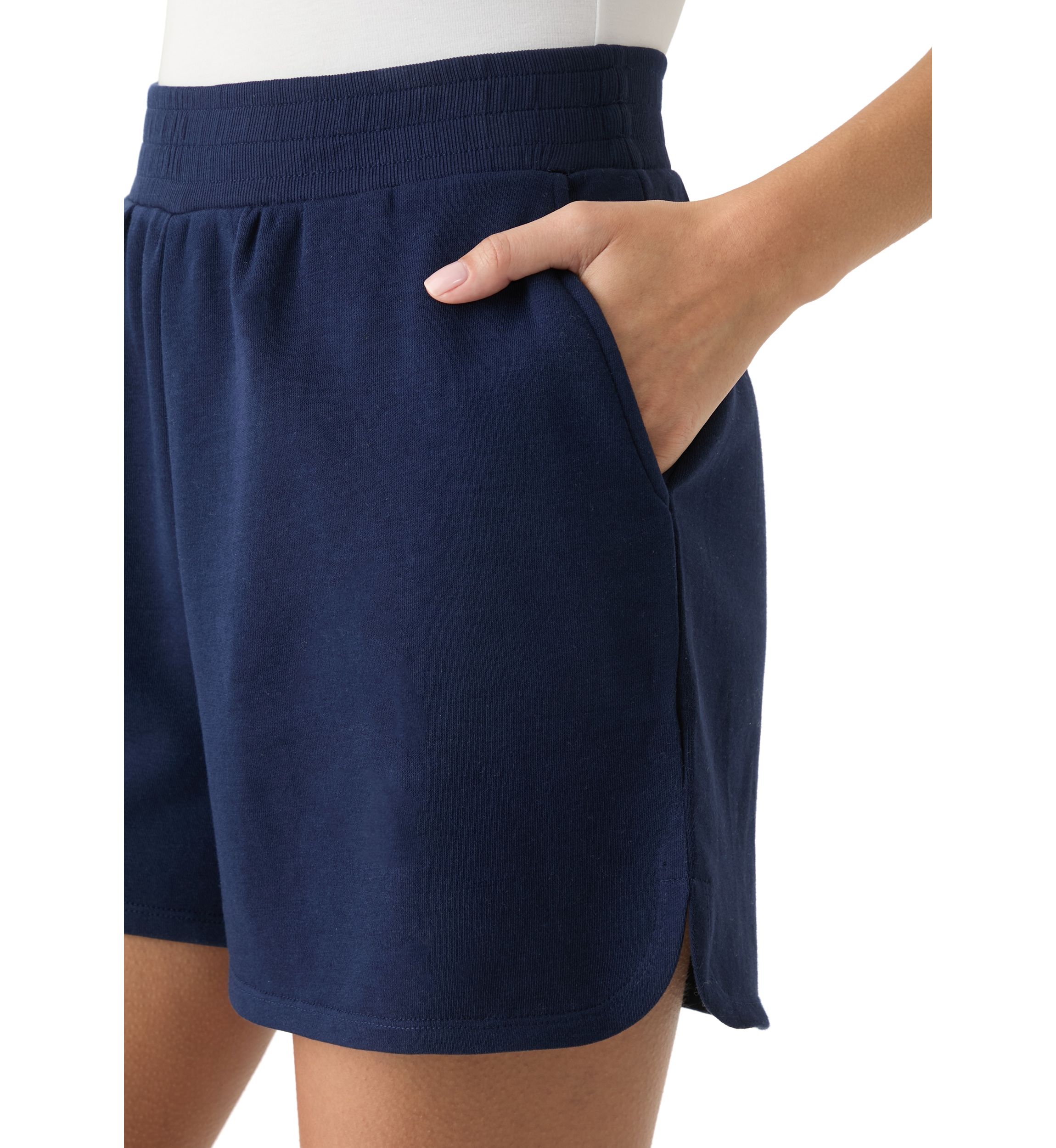 Womens Elastic Waist Shorts