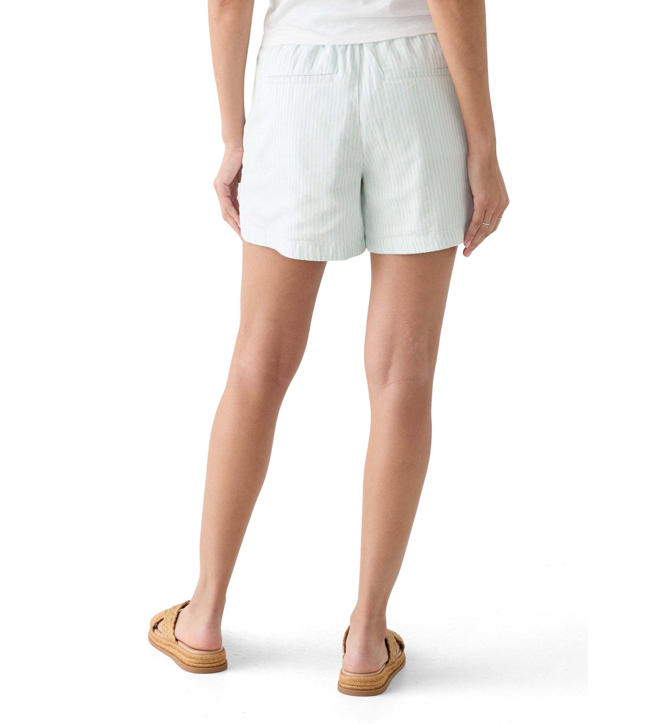 Womens Pull On Linen Shorts