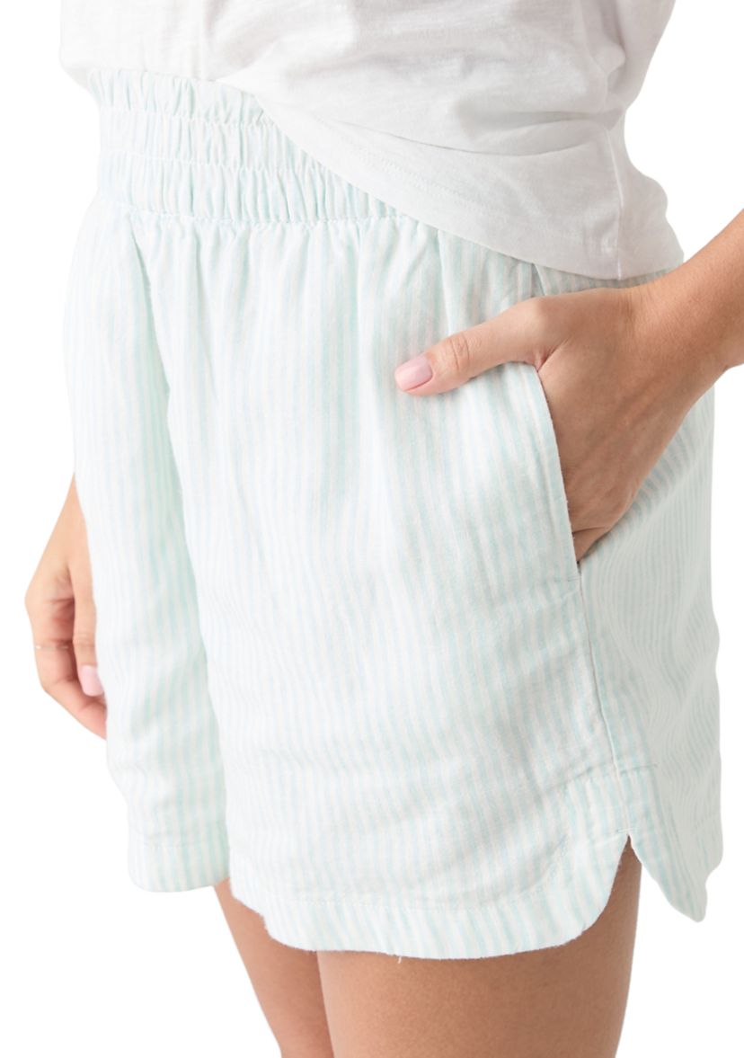 Womens Pull On Linen Shorts