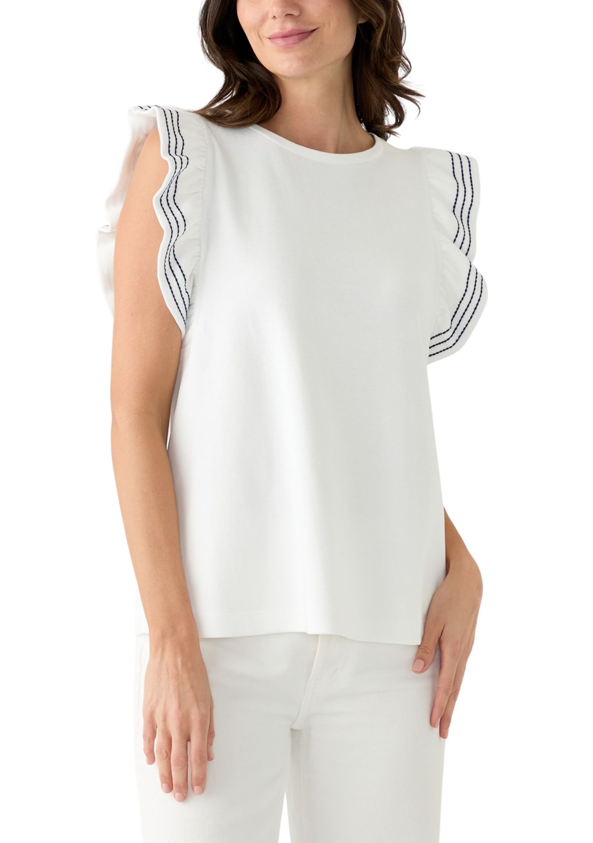 Womens Ruffle Sleeve Tank Top