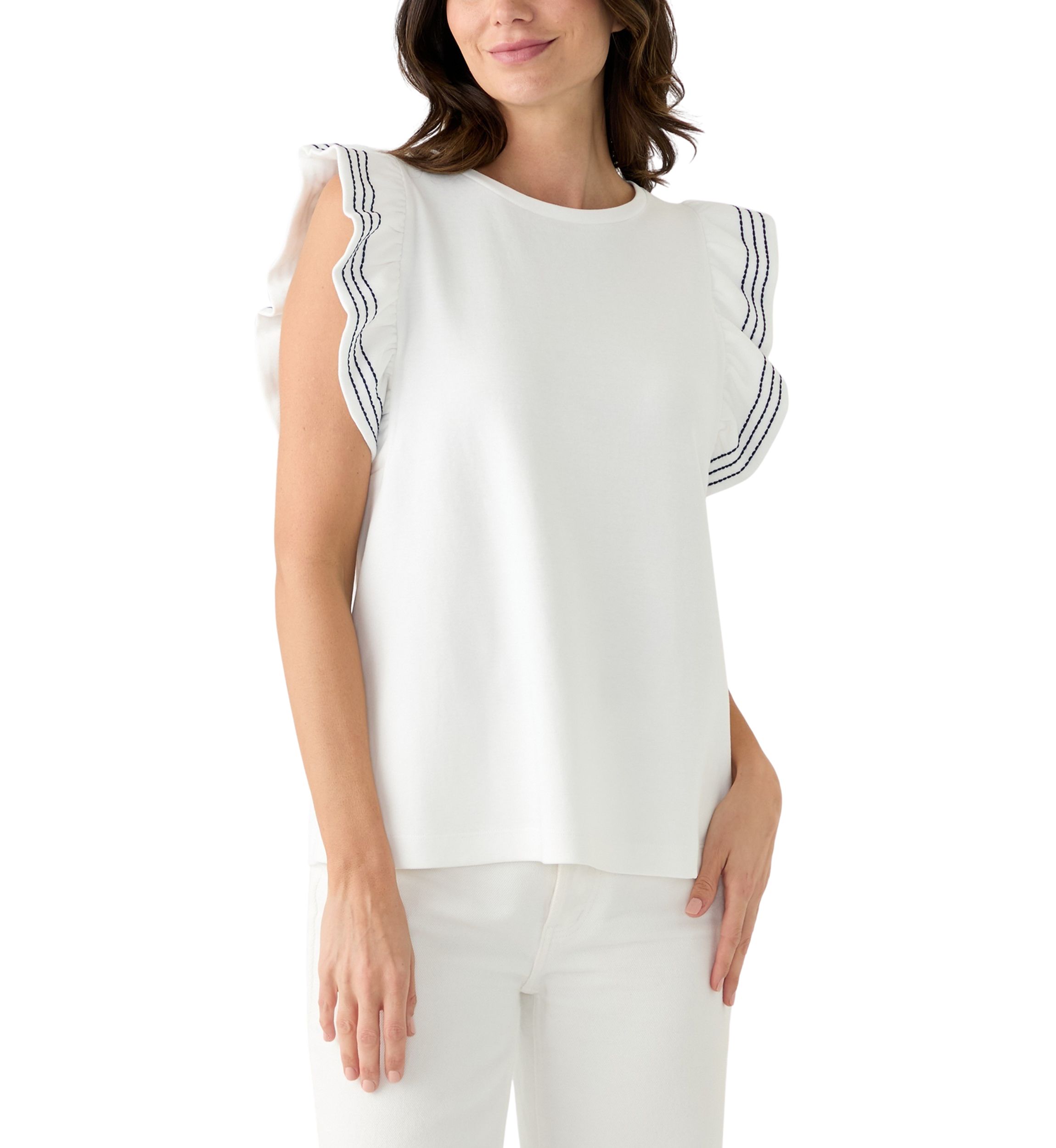 Womens Ruffle Sleeve Tank Top