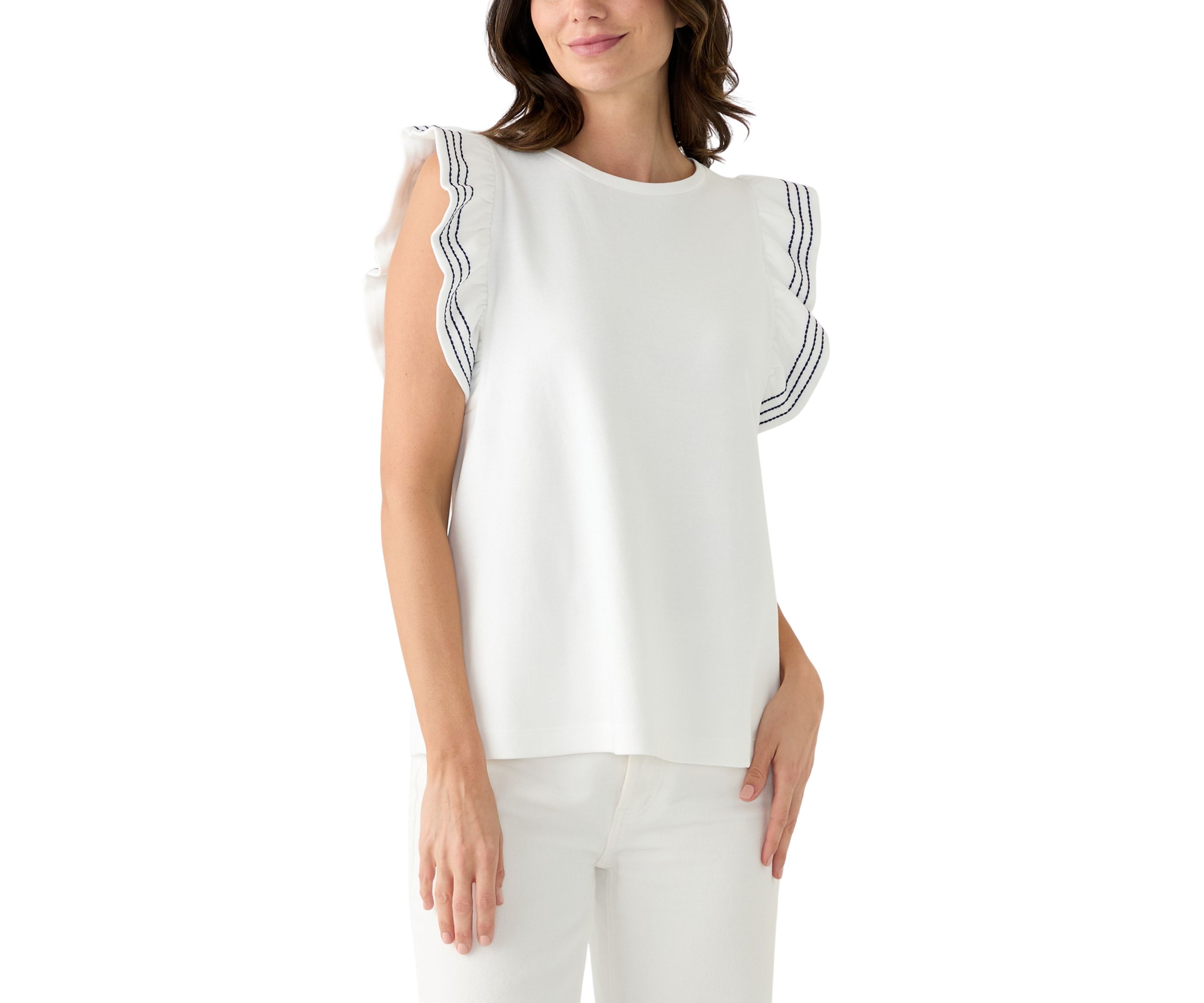Womens Ruffle Sleeve Tank Top