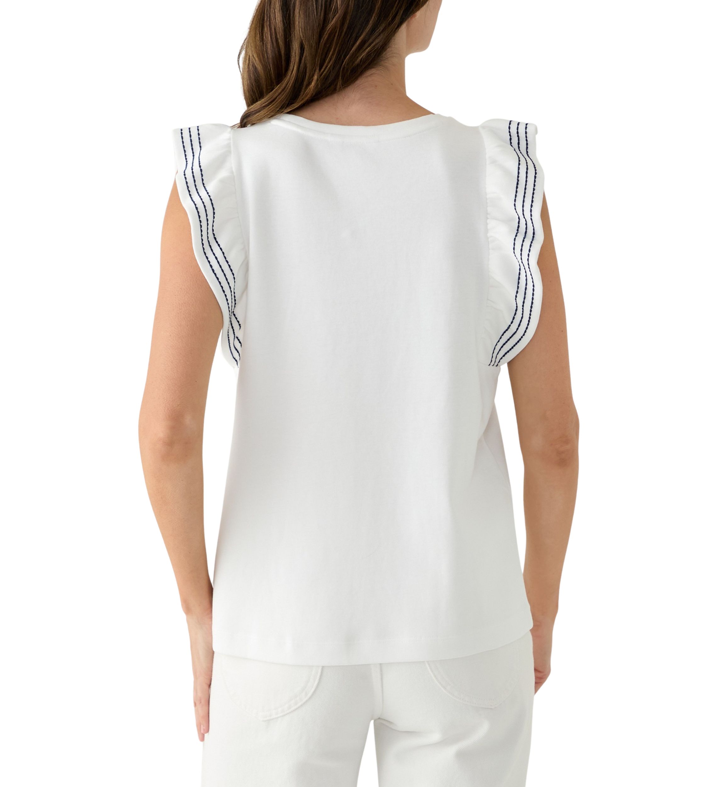 Womens Ruffle Sleeve Tank Top