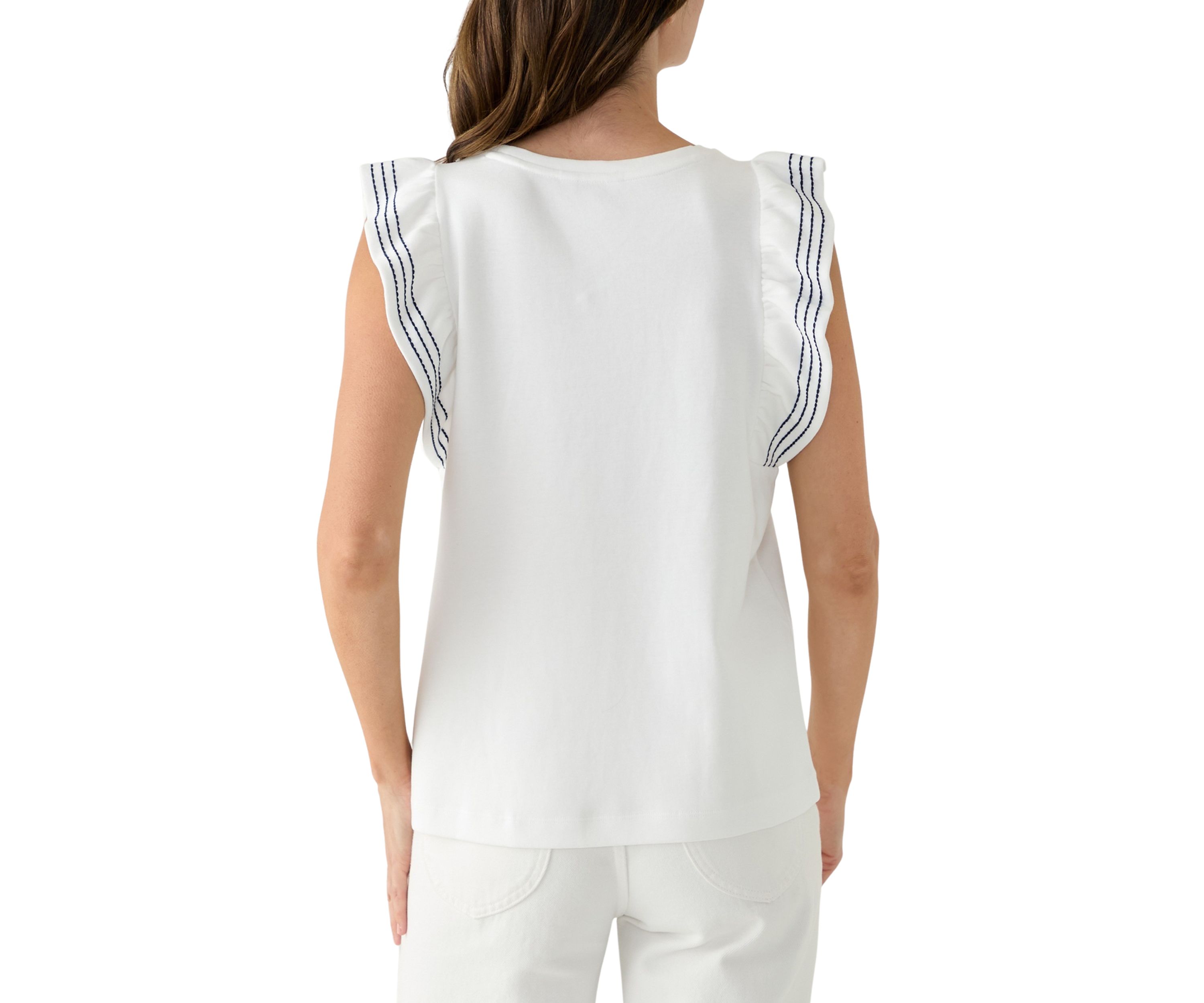 Womens Ruffle Sleeve Tank Top