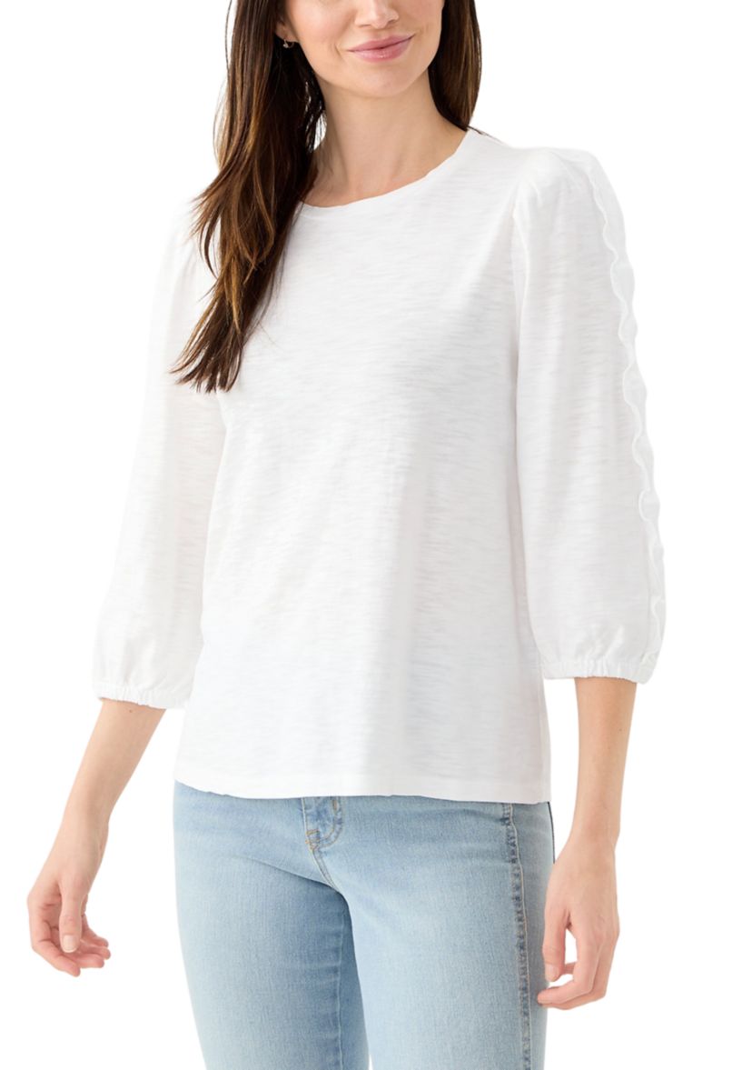 Womens Ruched Sleeve Top