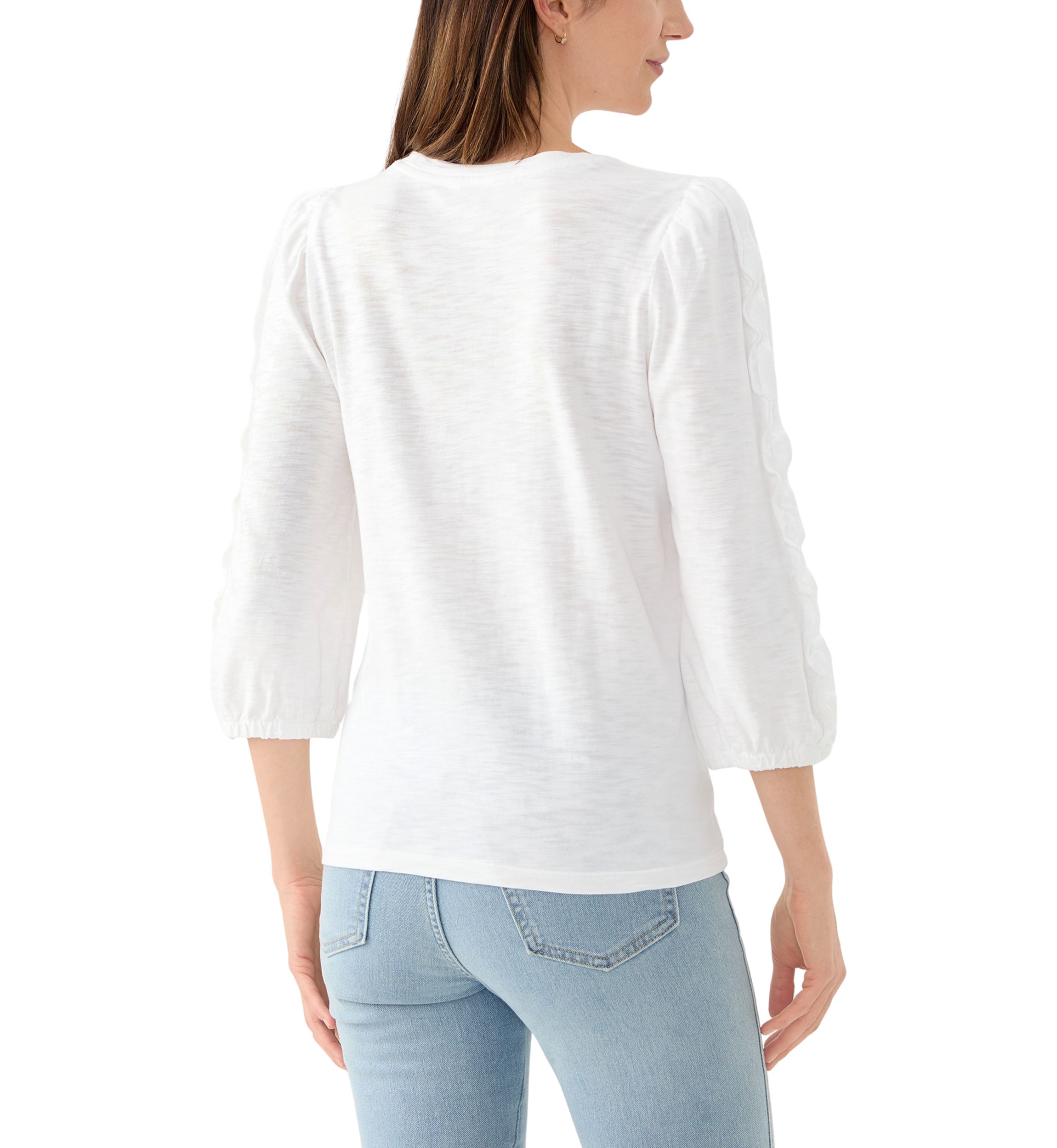Womens Ruched Sleeve Top
