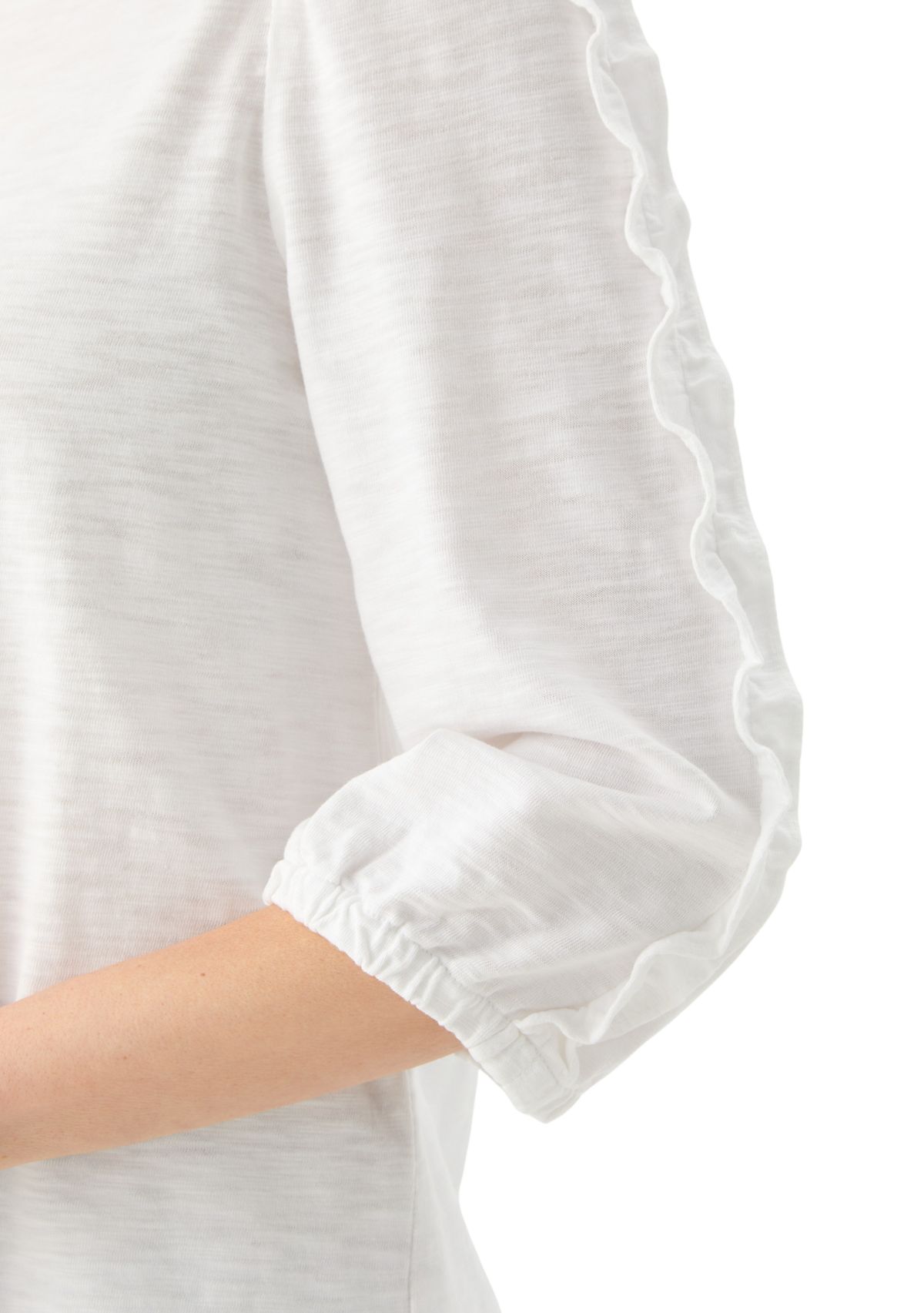Womens Ruched Sleeve Top