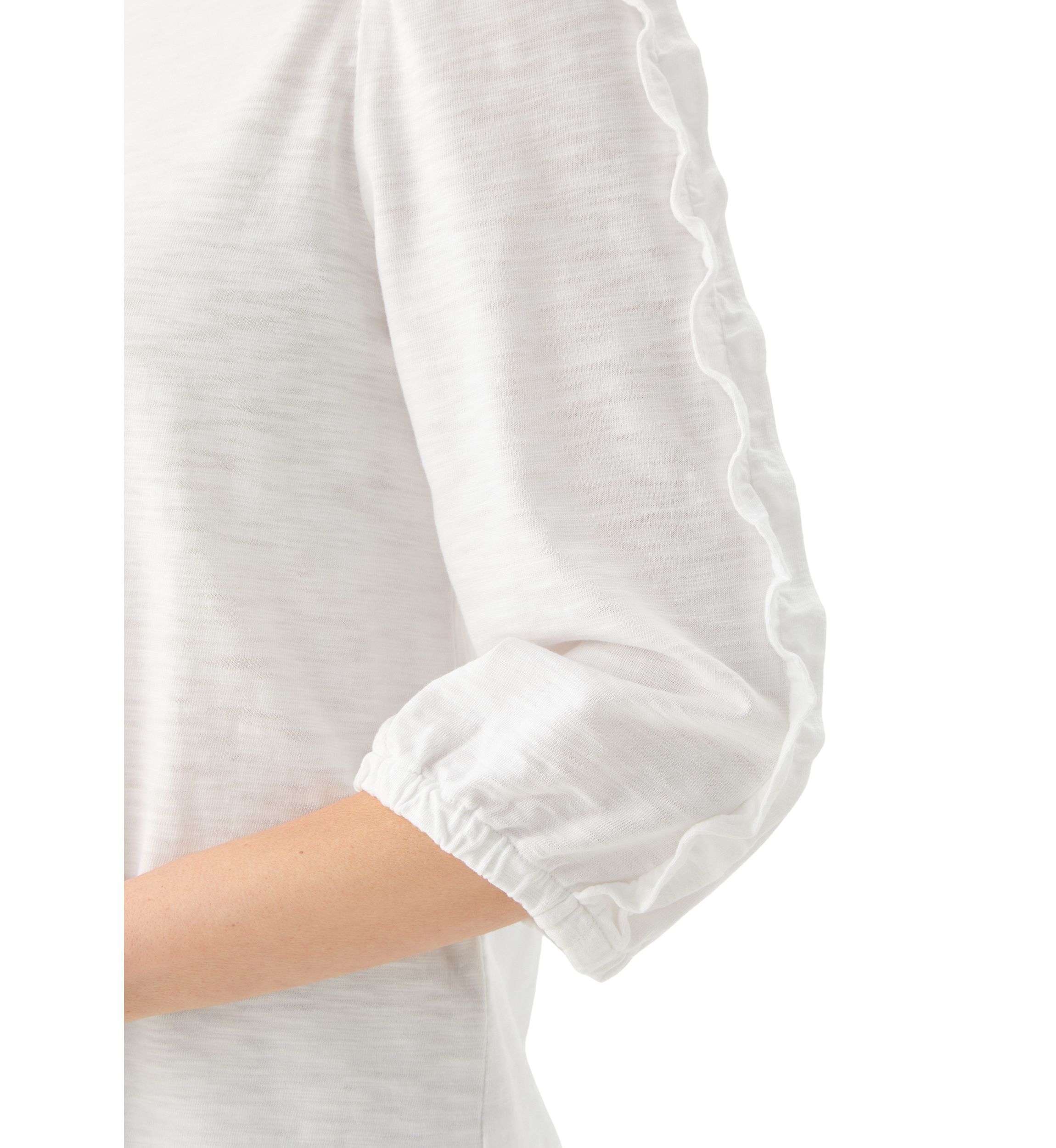Womens Ruched Sleeve Top