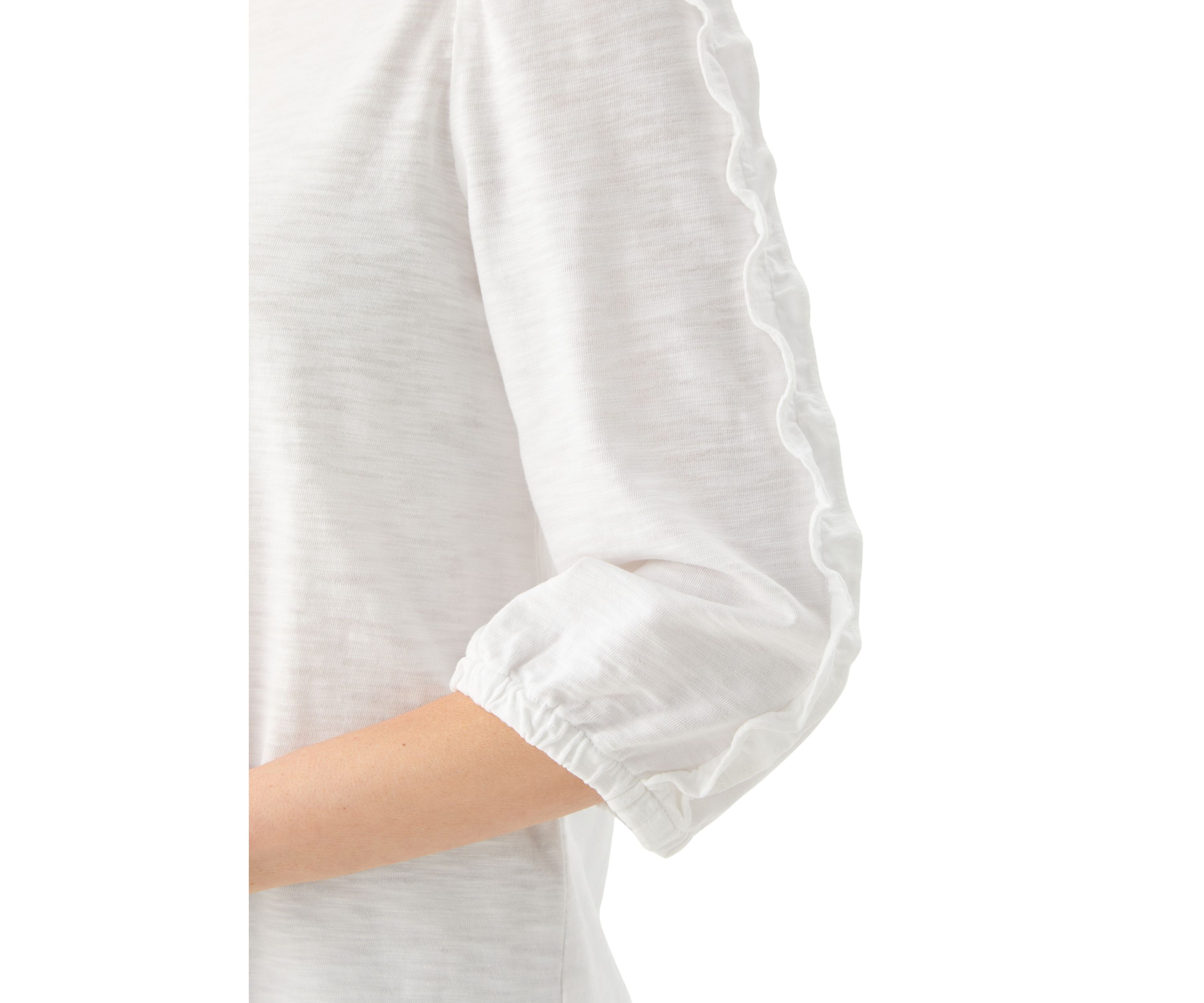Womens Ruched Sleeve Top