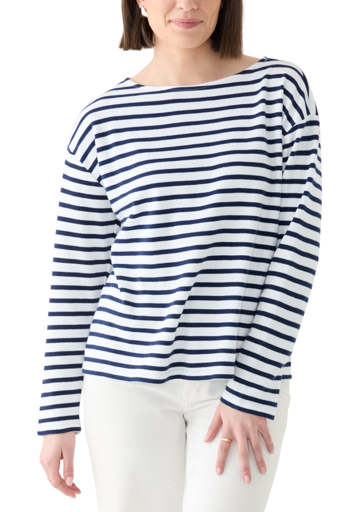 Womens Long Sleeve Striped T-Shirt 