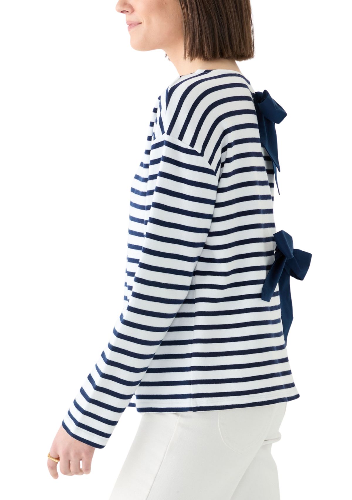 Womens Long Sleeve Striped T-Shirt 