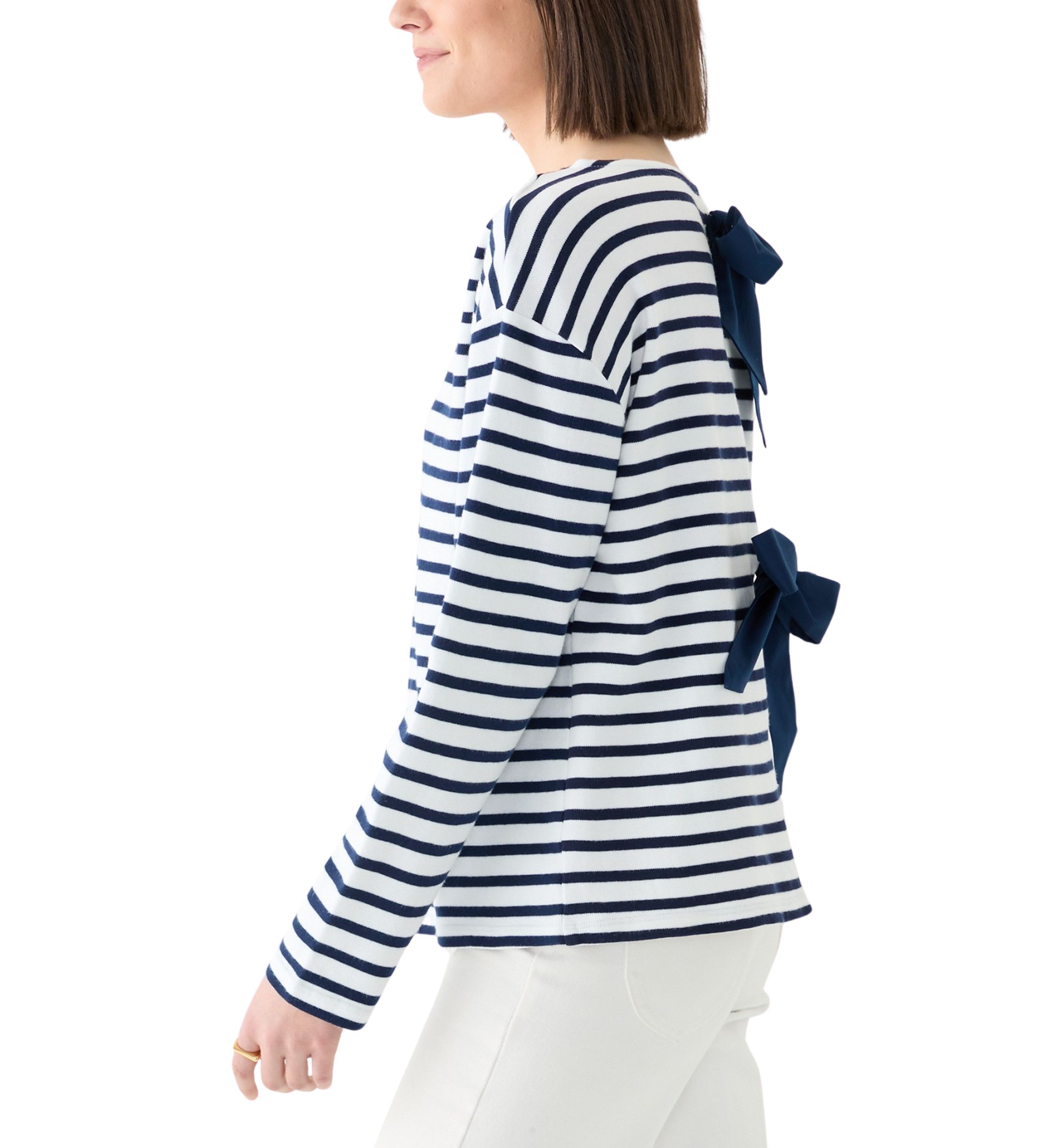 Womens Long Sleeve Striped T-Shirt 
