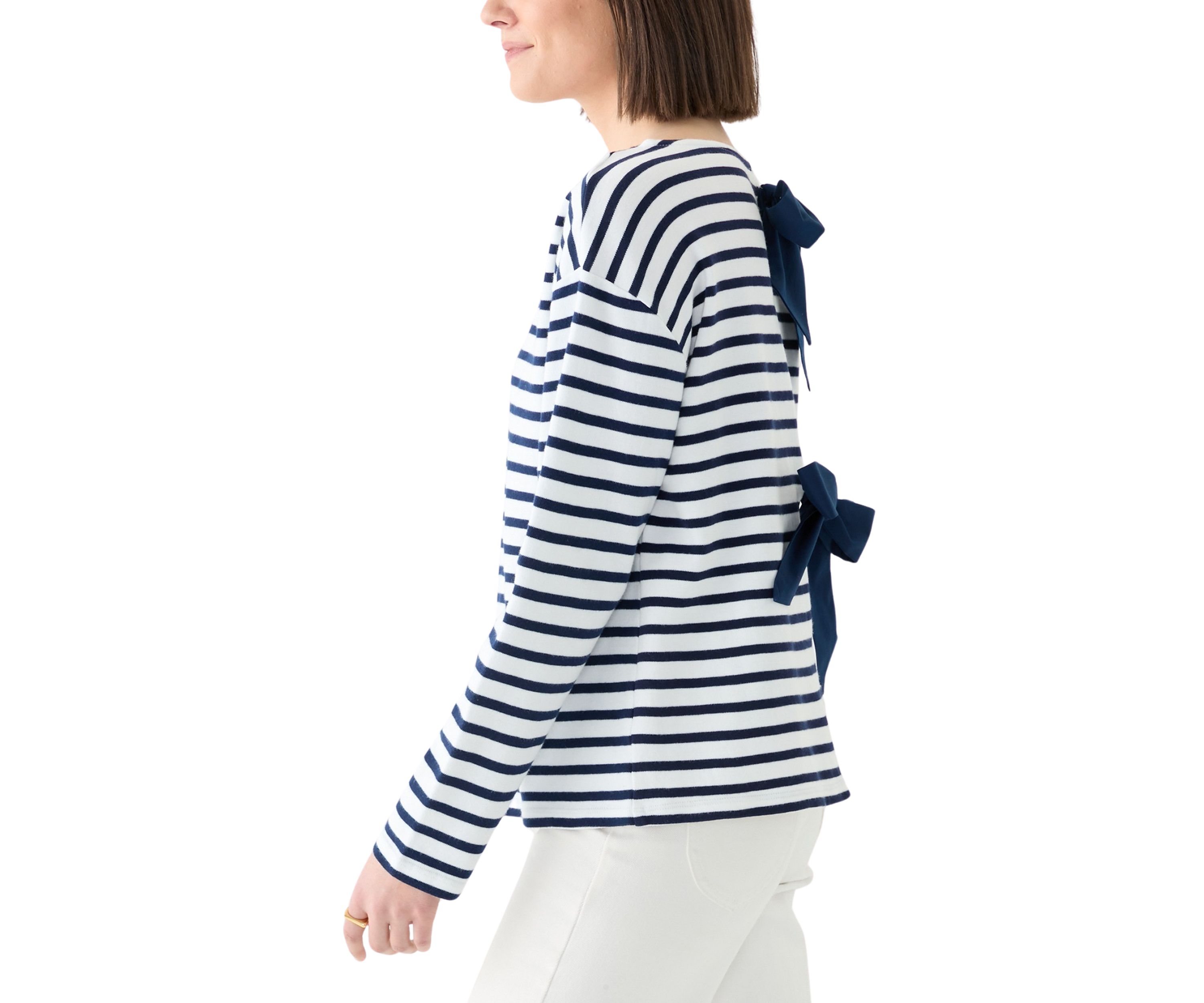 Womens Long Sleeve Striped T-Shirt 