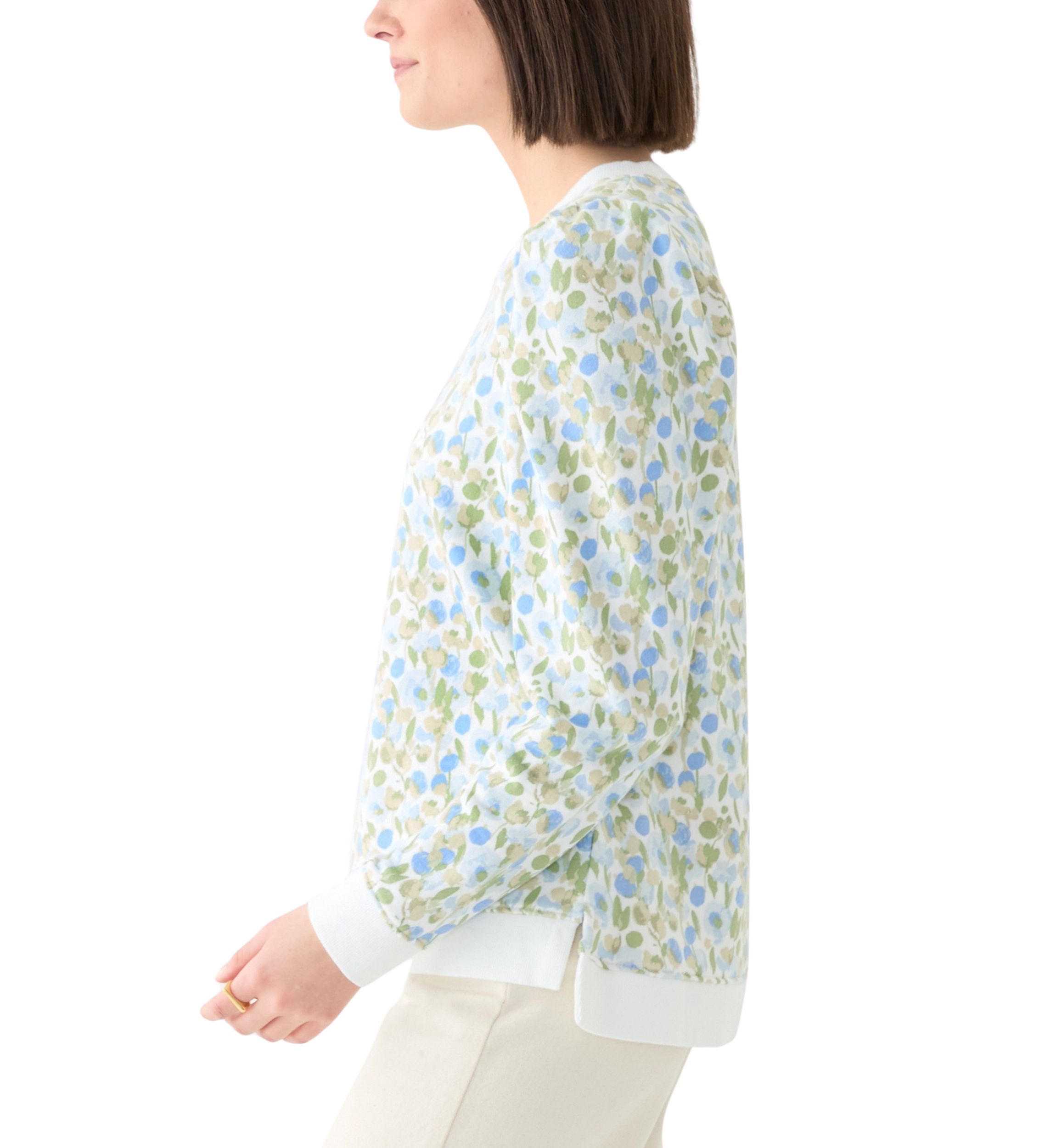 Womens Long Puff Sleeve Sweatshirt