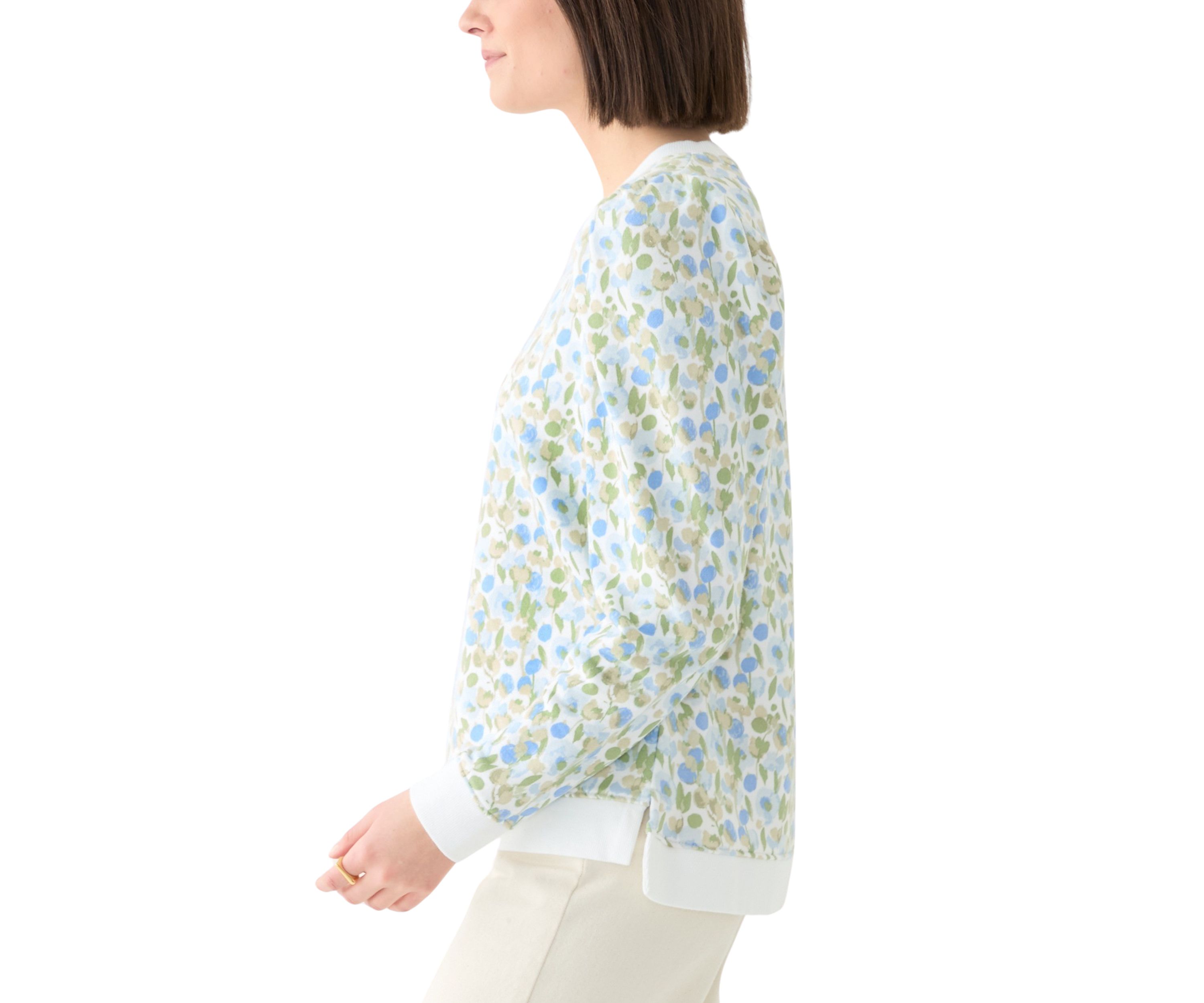 Womens Long Puff Sleeve Sweatshirt