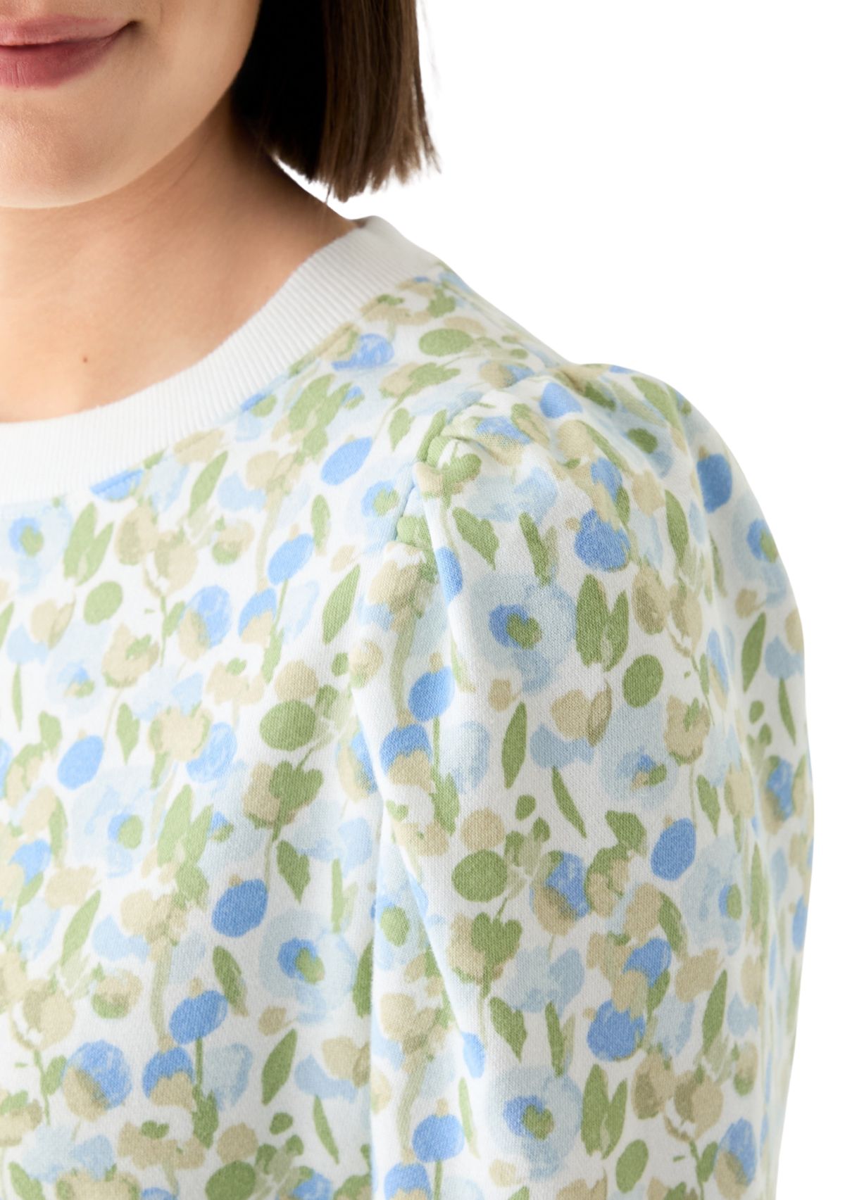 Womens Long Puff Sleeve Sweatshirt