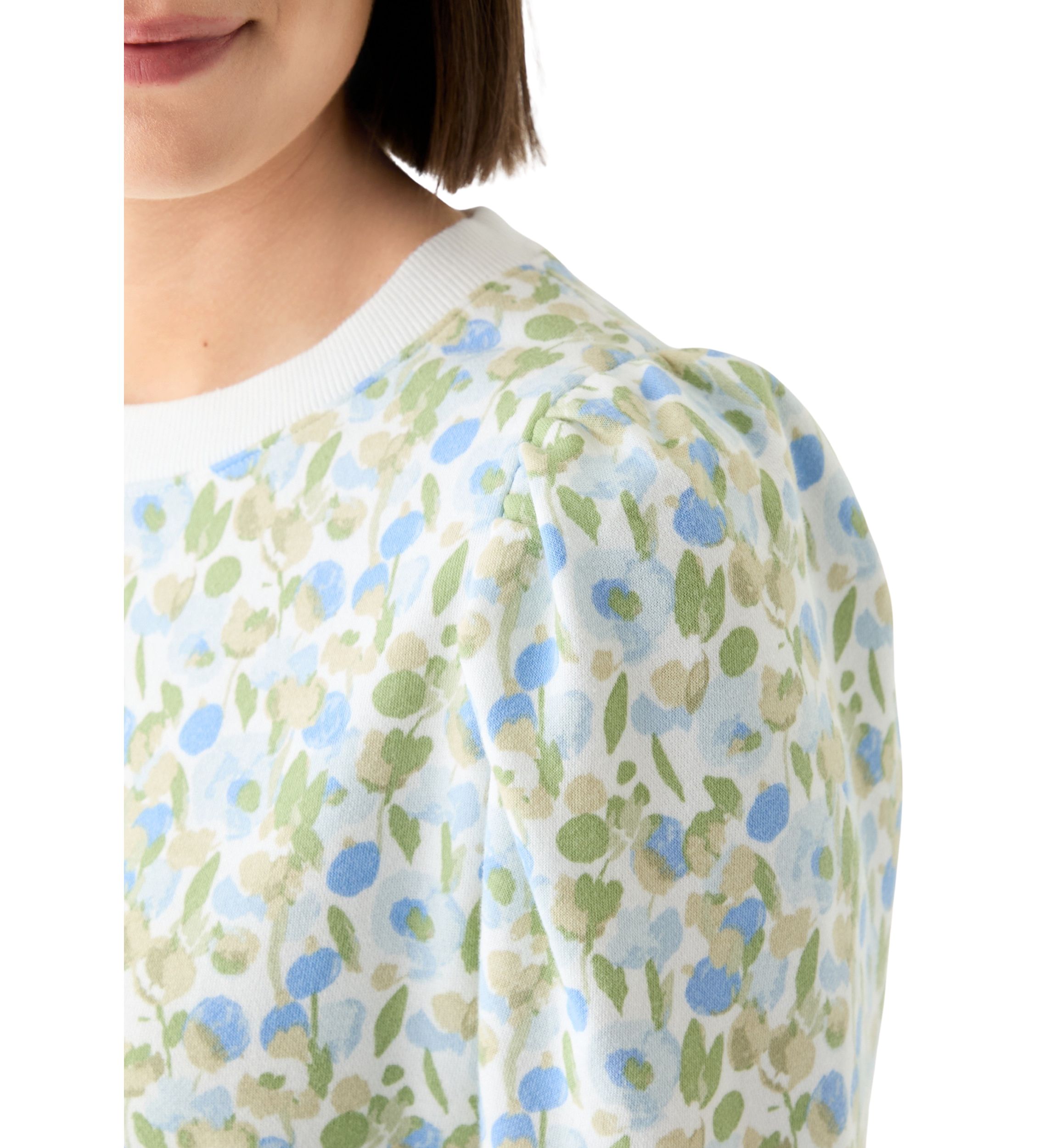 Womens Long Puff Sleeve Sweatshirt