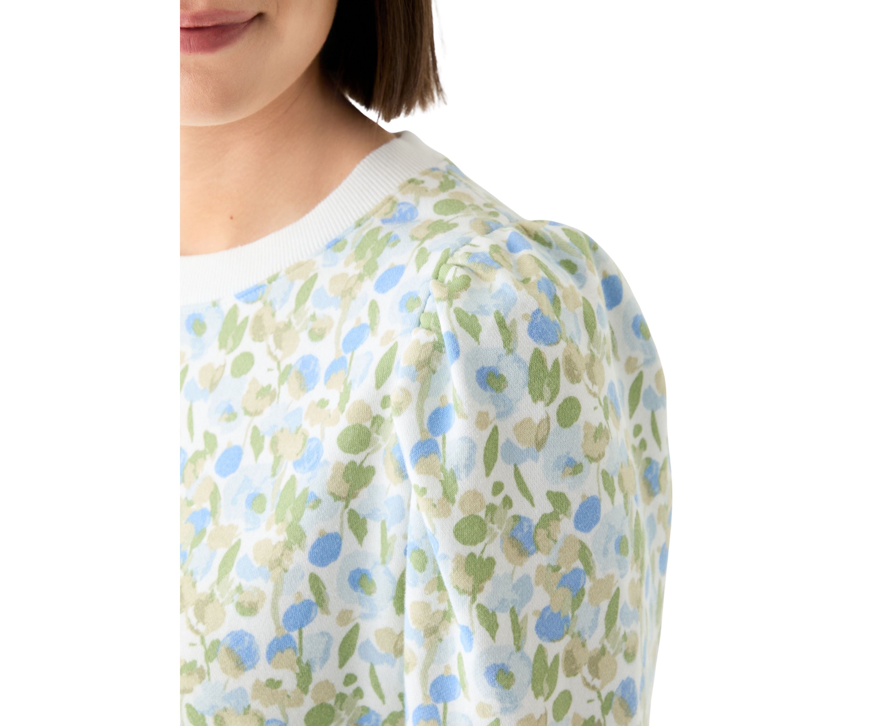 Womens Long Puff Sleeve Sweatshirt