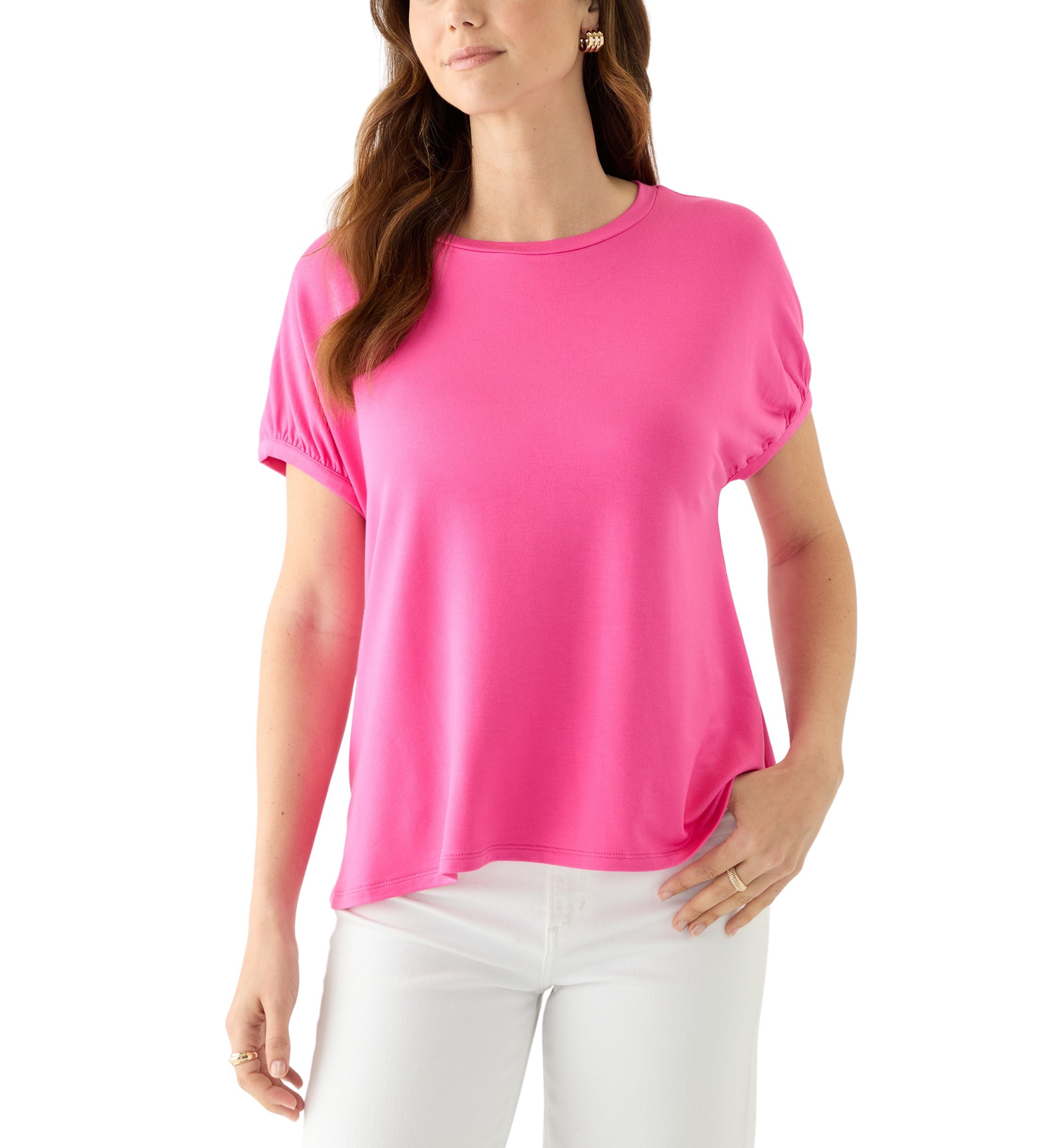 Womens Short Dolman Sleeve Top 
