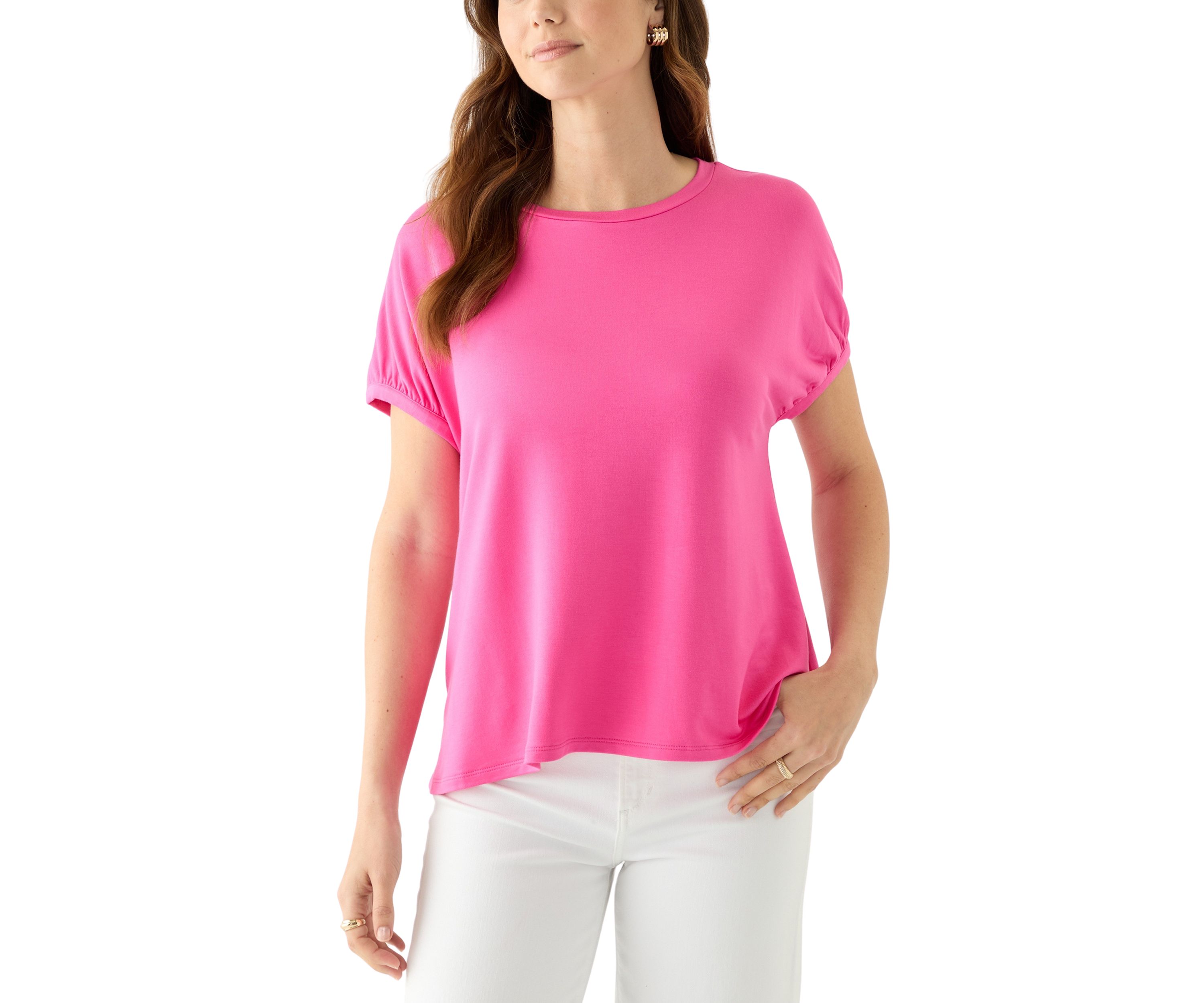 Womens Short Dolman Sleeve Top 