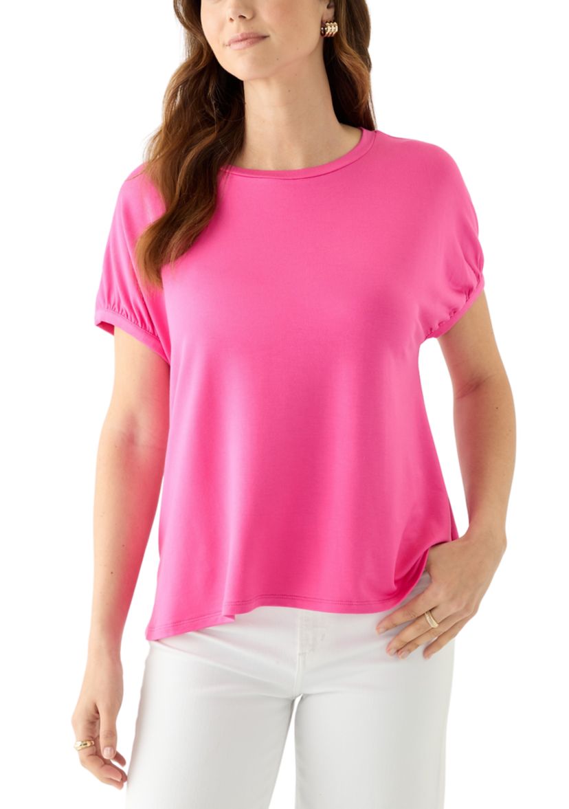 Womens Short Dolman Sleeve Top 
