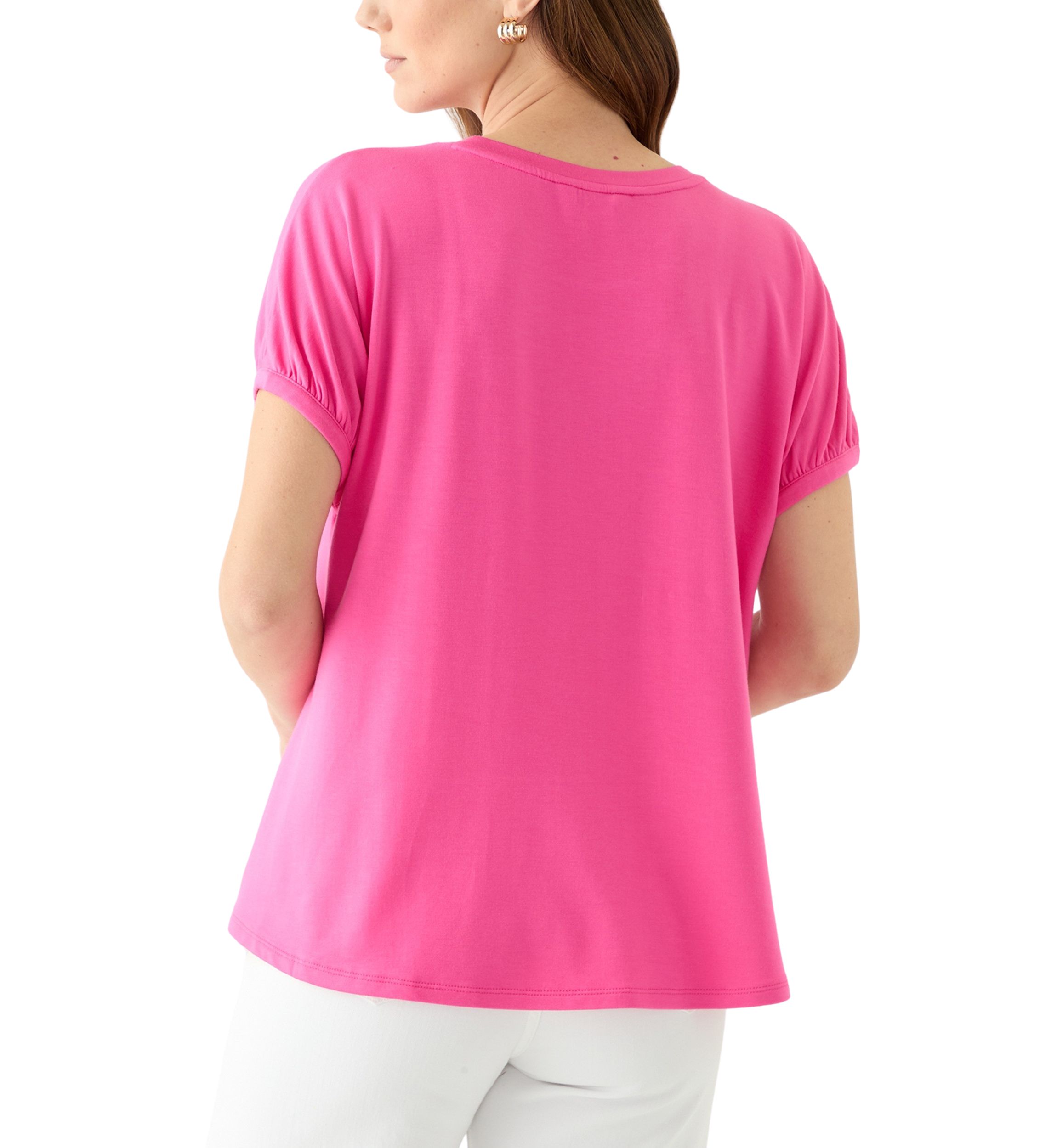 Womens Short Dolman Sleeve Top 