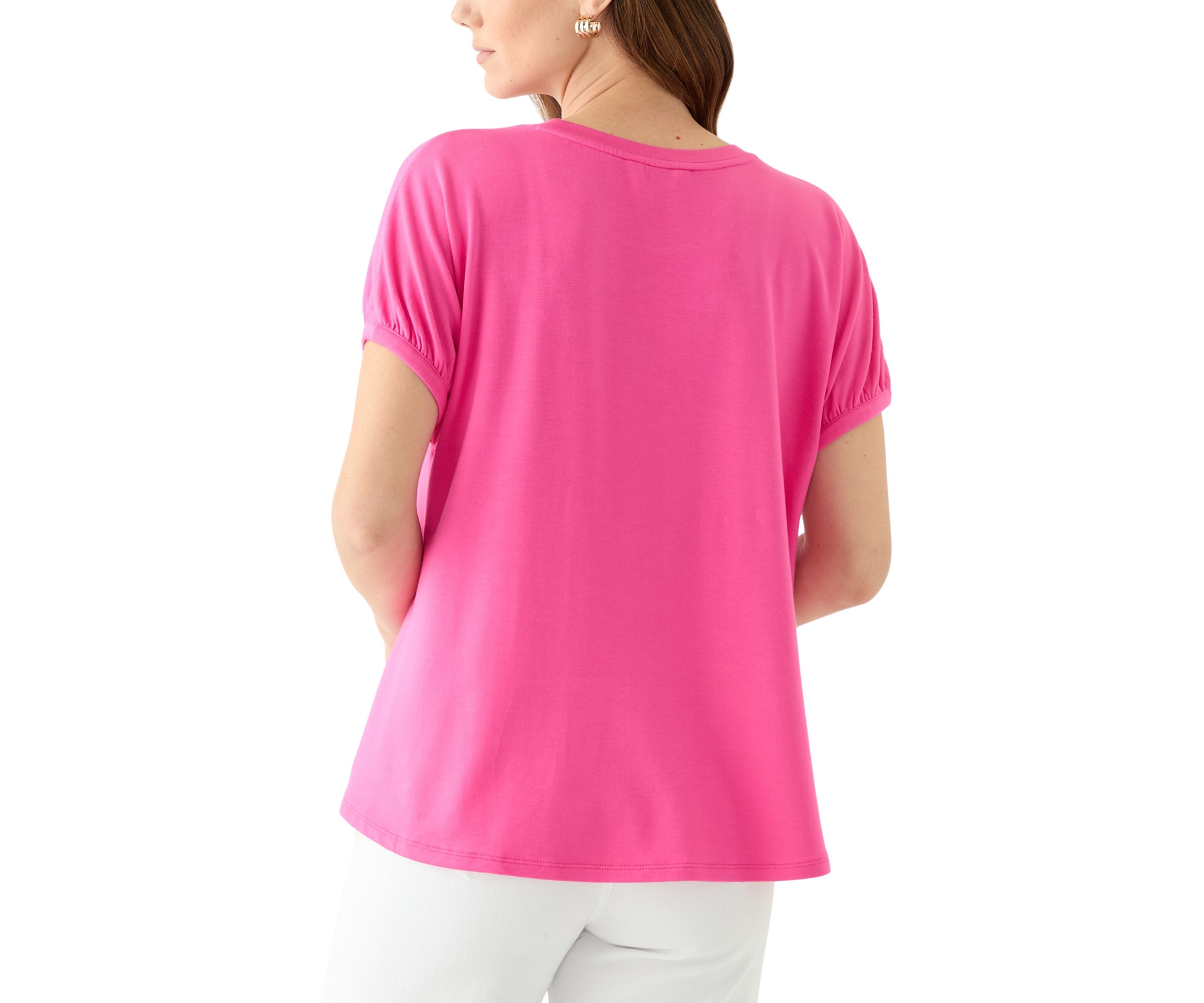 Womens Short Dolman Sleeve Top 