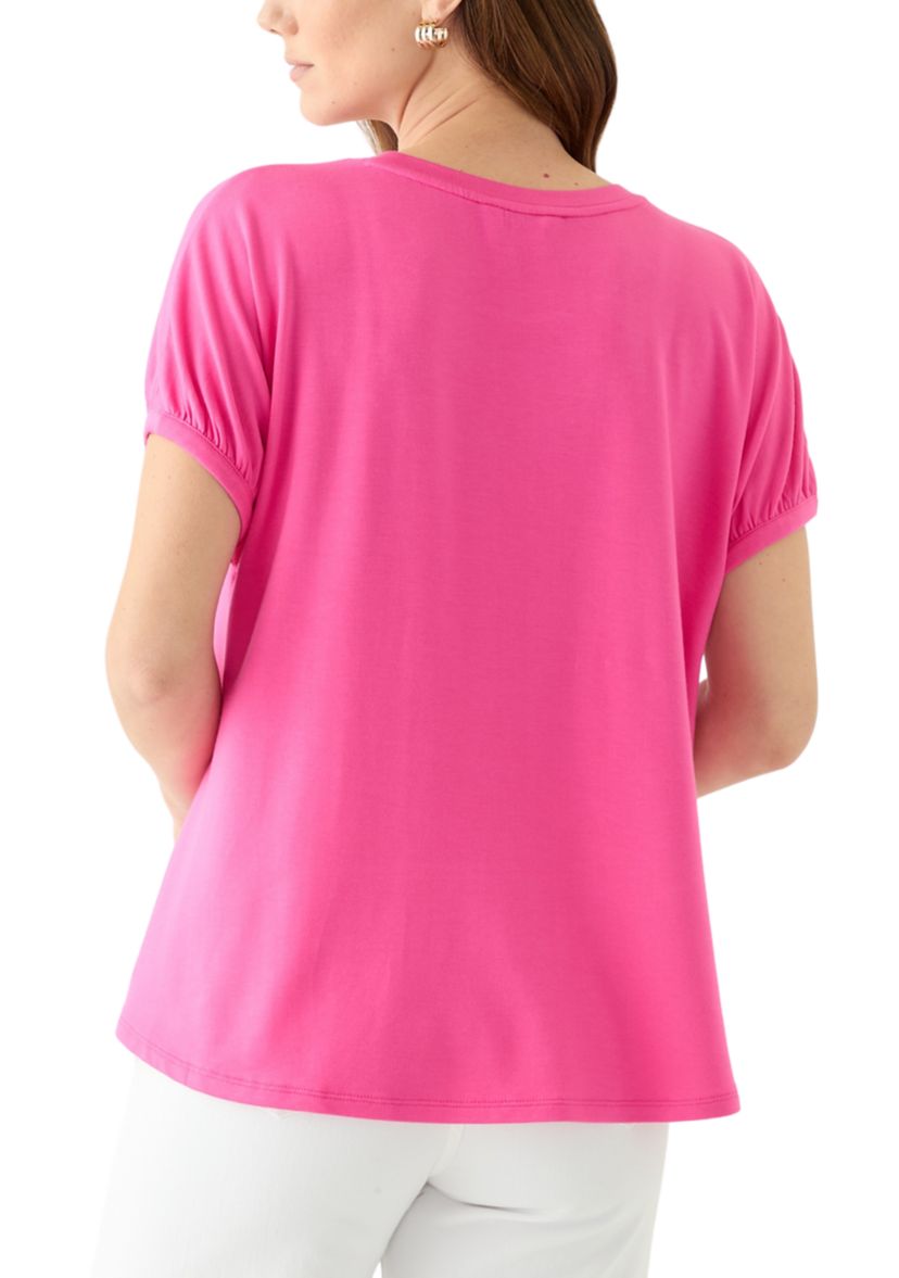 Womens Short Dolman Sleeve Top 