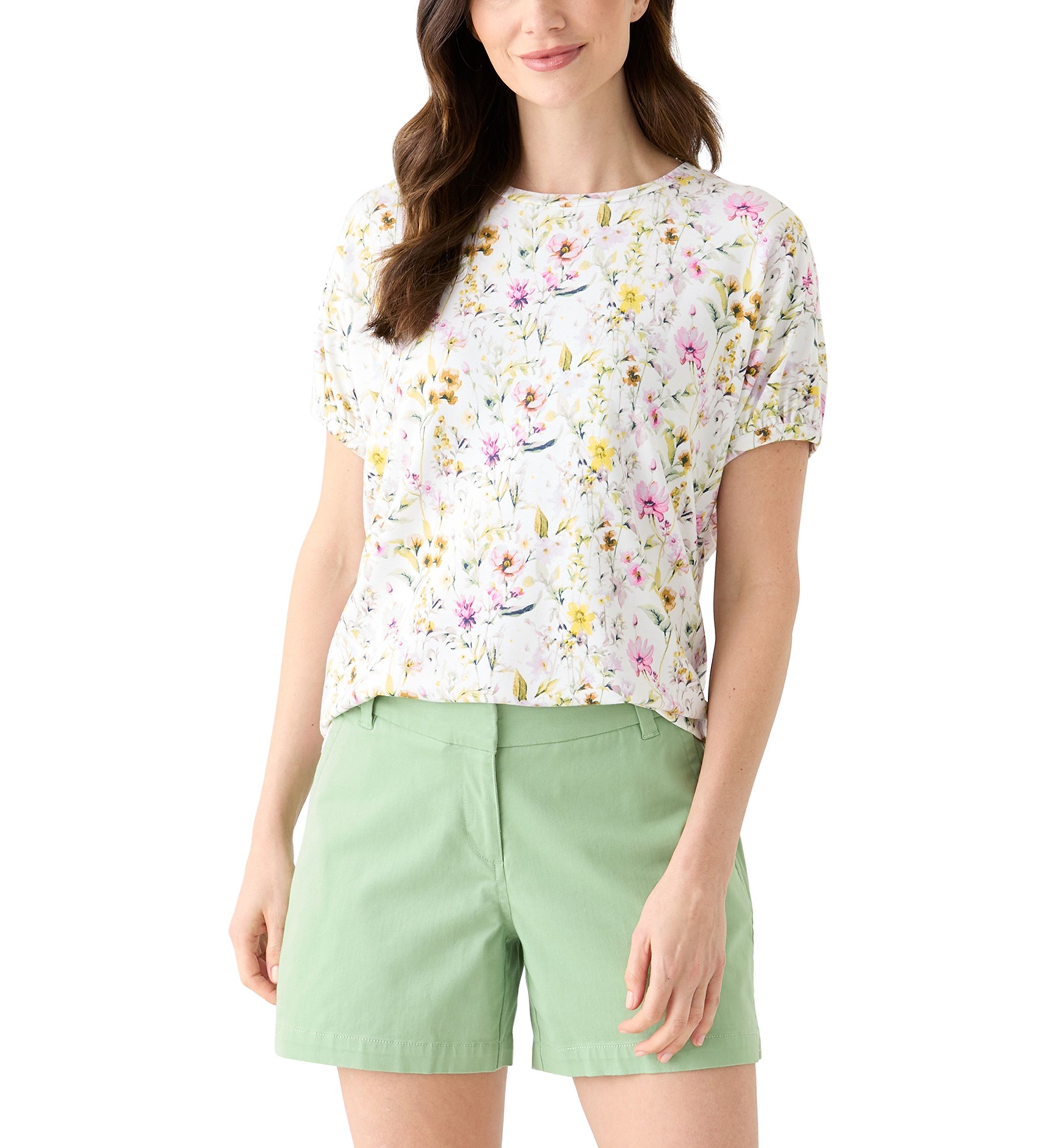 Womens Dolman Sleeve Printed Swing Top 