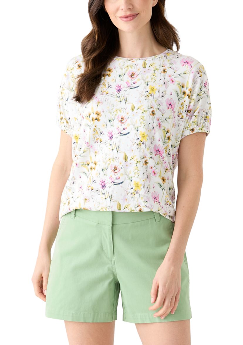 Womens Dolman Sleeve Printed Swing Top 