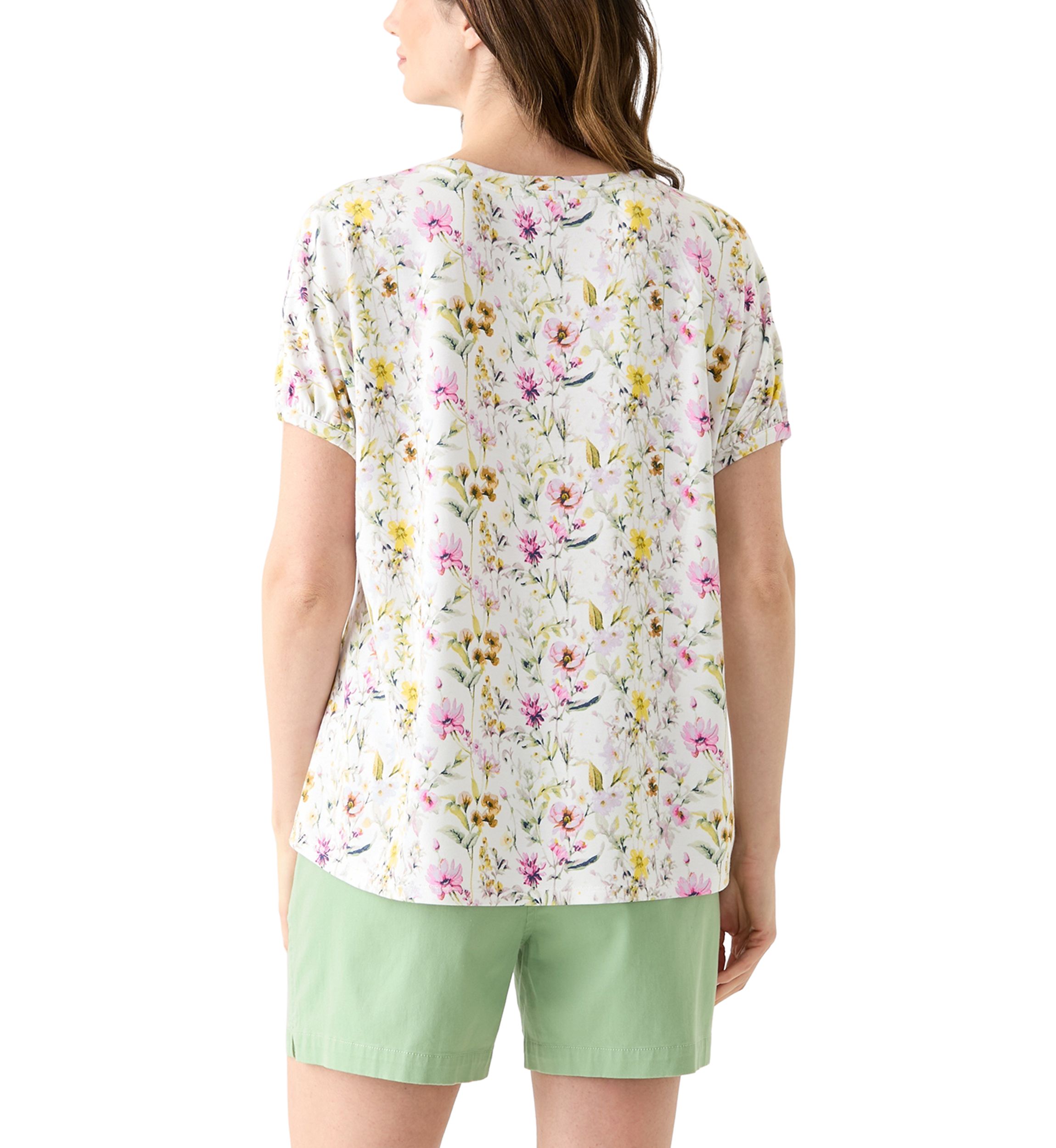 Womens Dolman Sleeve Printed Swing Top 