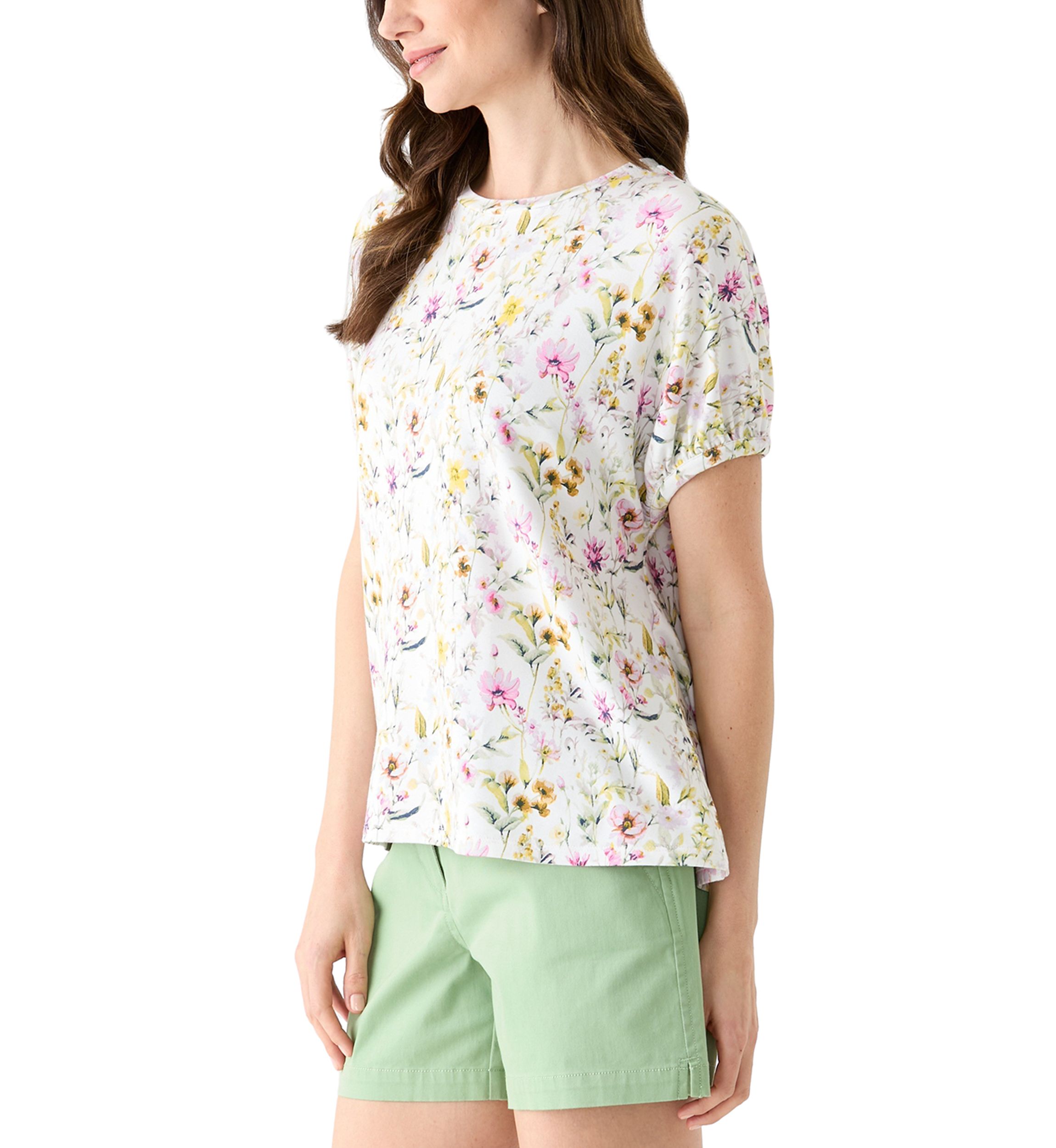 Womens Dolman Sleeve Printed Swing Top 