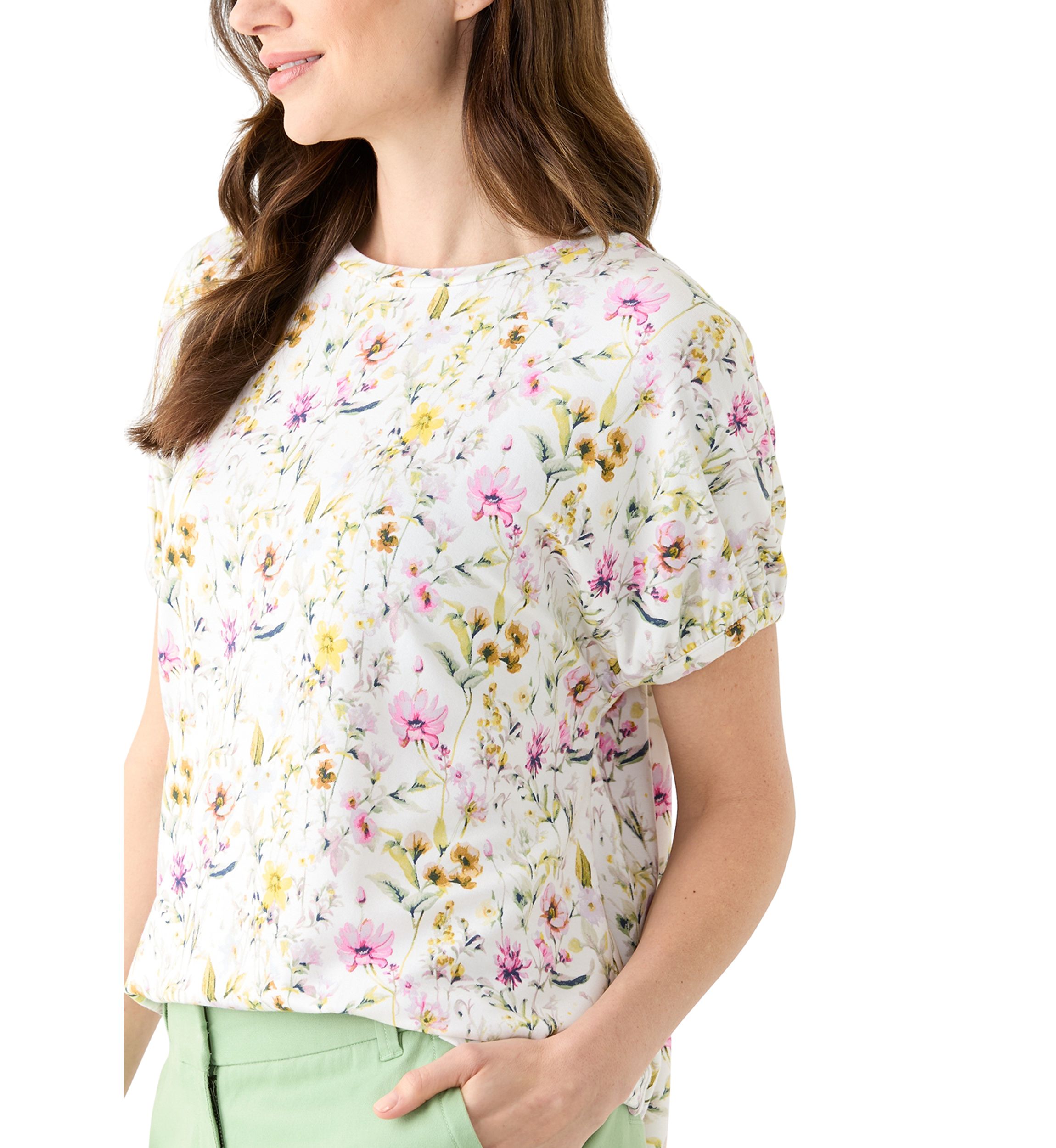 Womens Dolman Sleeve Printed Swing Top 